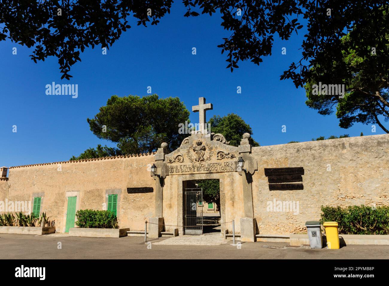 Sanctuaire de Nostra Senyora de Cura, situé dans le Puig de Cura, Pla de Mallorca, Majorque, Iles Baléares, Espagne Banque D'Images