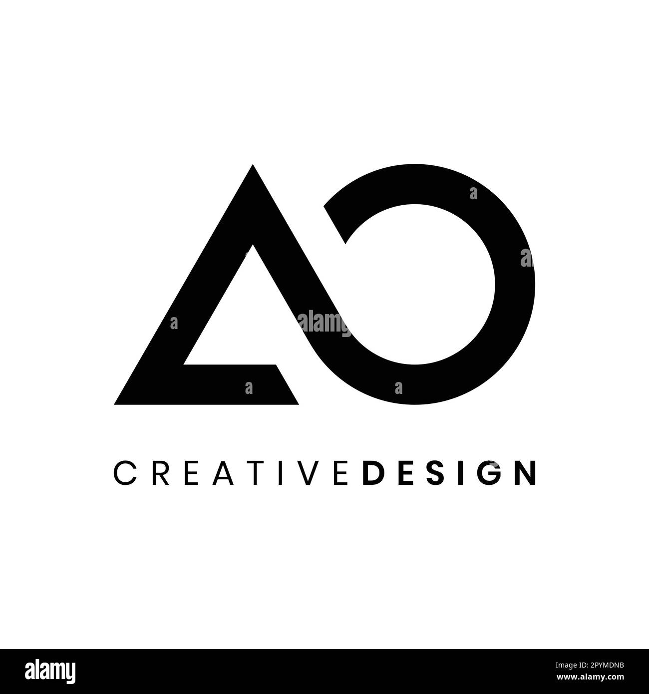 Moderne lien lettre AO logo design vecteur infini concept Illustration de Vecteur
