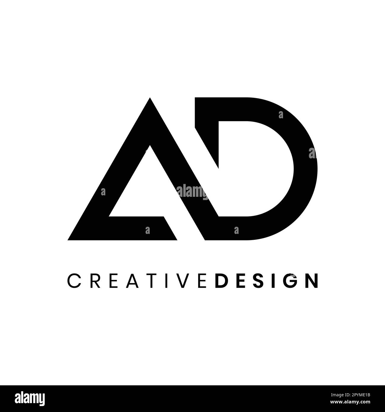 Création monogramme lettre AD logo design vecteur. Concept moderne initial AD Infinity Illustration de Vecteur