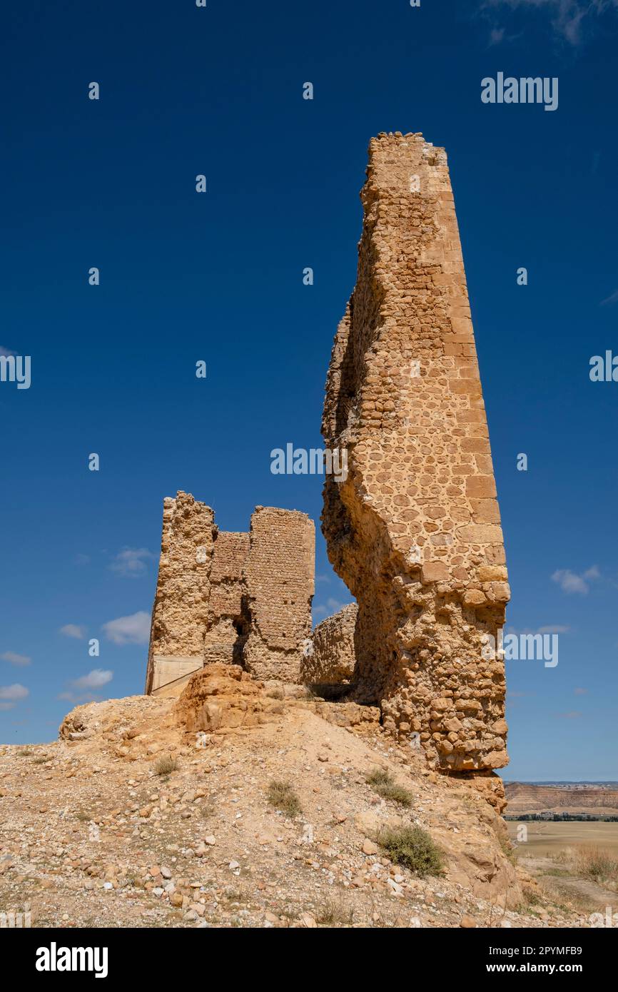 Castillo de Montuenga de Soria, Castillo de los Padilla, Montuenga de Soria, Comarca de Arcos de Jalón, Soria, comunidad autónoma de Castilla y Leó Banque D'Images