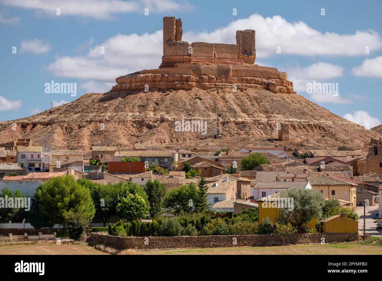 Castillo de Montuenga de Soria, Castillo de los Padilla, Montuenga de Soria, Comarca de Arcos de Jalón, Soria, comunidad autónoma de Castilla y Leó Banque D'Images