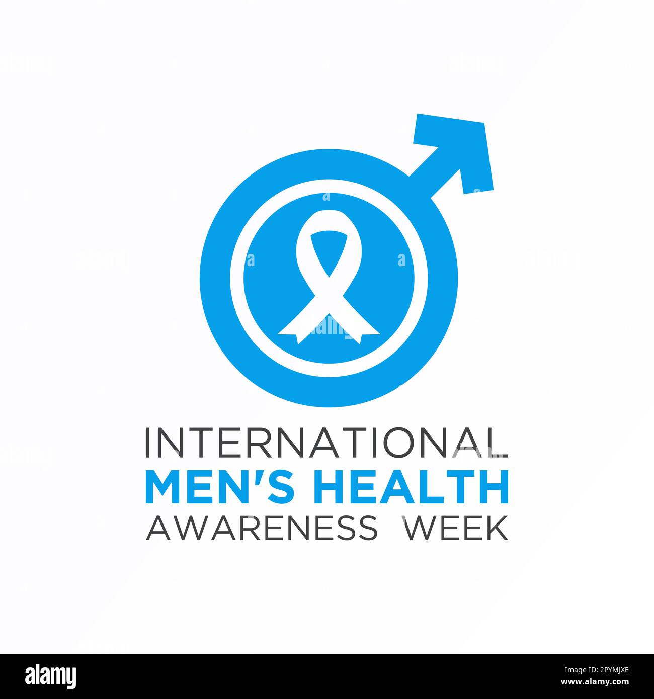 La semaine internationale de sensibilisation à la santé des hommes est célébrée chaque année dans le monde entier à la mi-juin. Modèle de vecteur de la semaine de la santé pour hommes pour banne Illustration de Vecteur