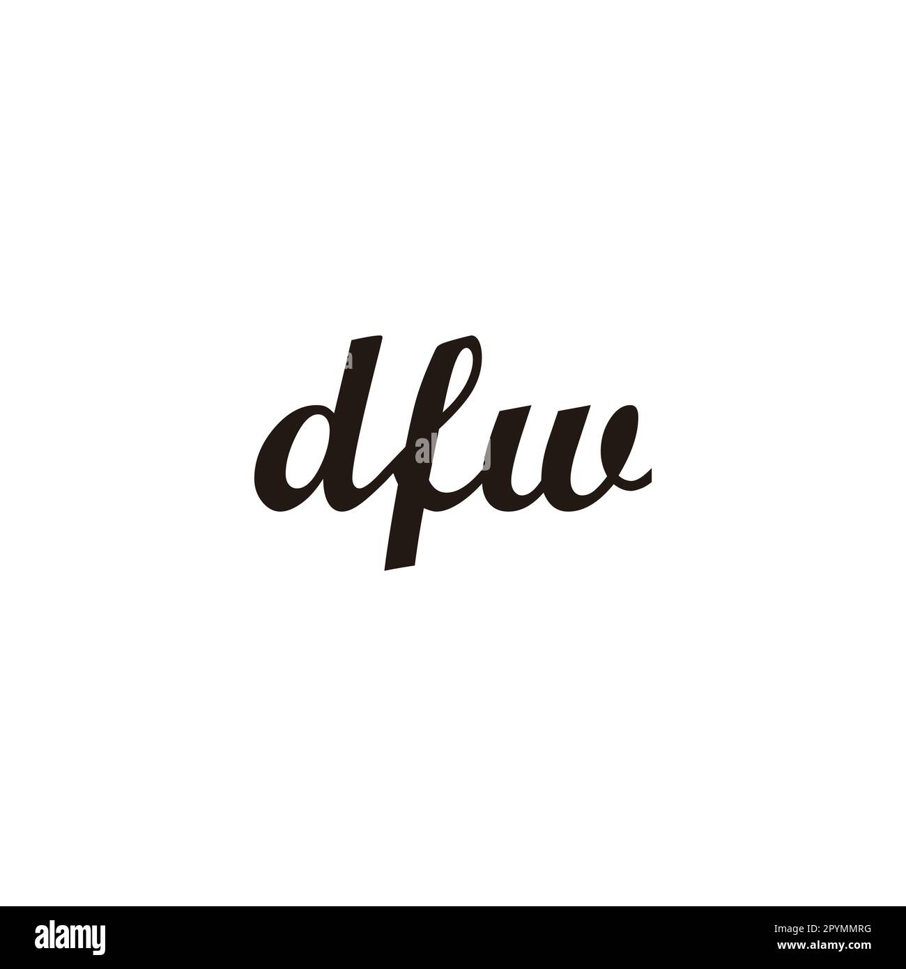 Lettre dfw connecter symbole géométrique simple logo vecteur Illustration de Vecteur