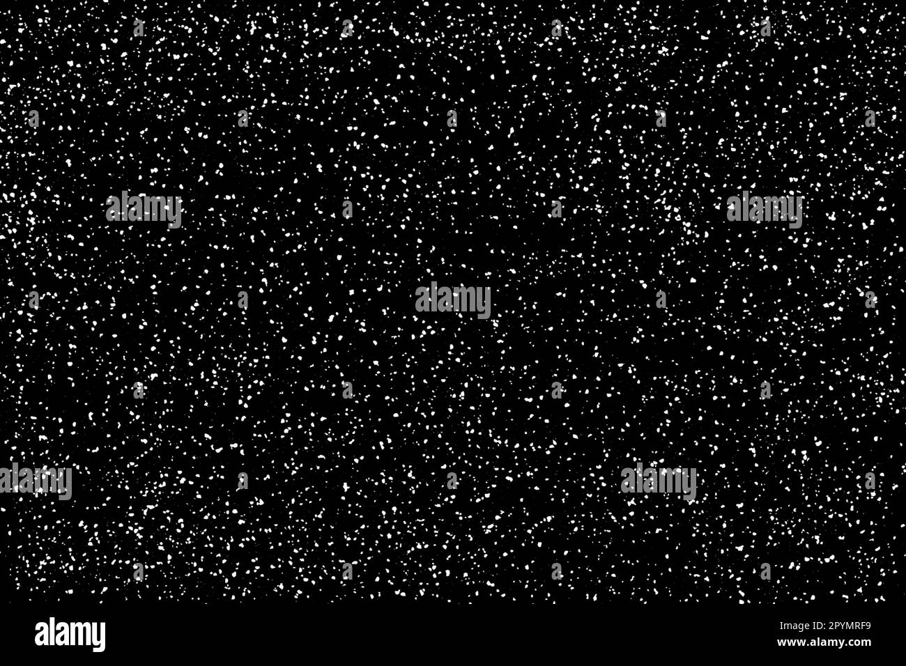 Neige tombant sur fond noir isolé Banque D'Images