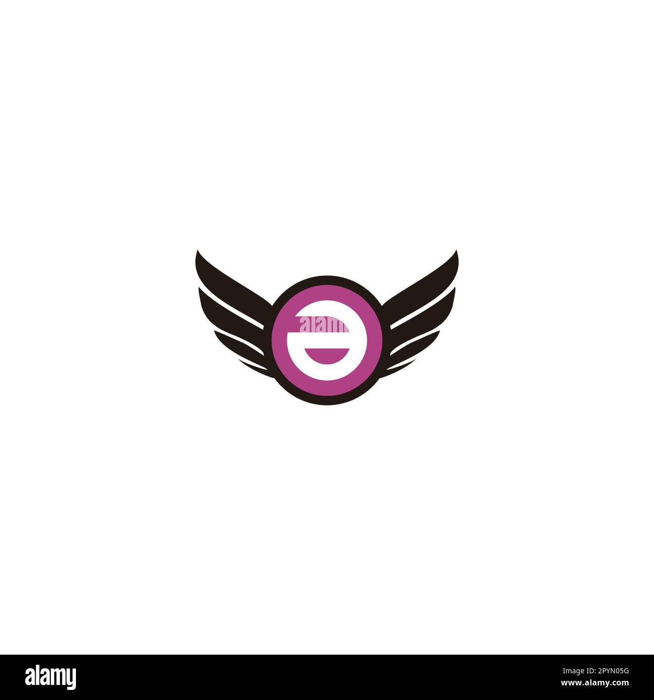 Lettre a en cercle, cadre d'aile symbole géométrique simple logo vecteur Illustration de Vecteur