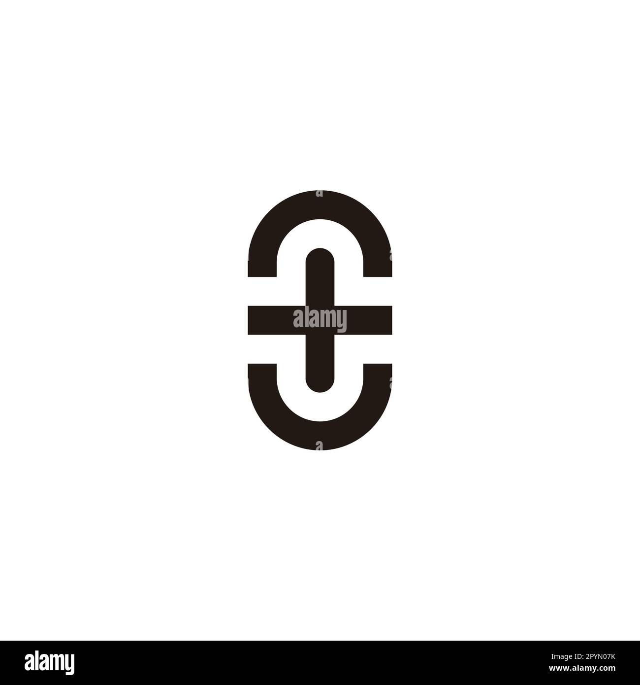 Capsule et plus, symbole géométrique simple logo vecteur Illustration de Vecteur