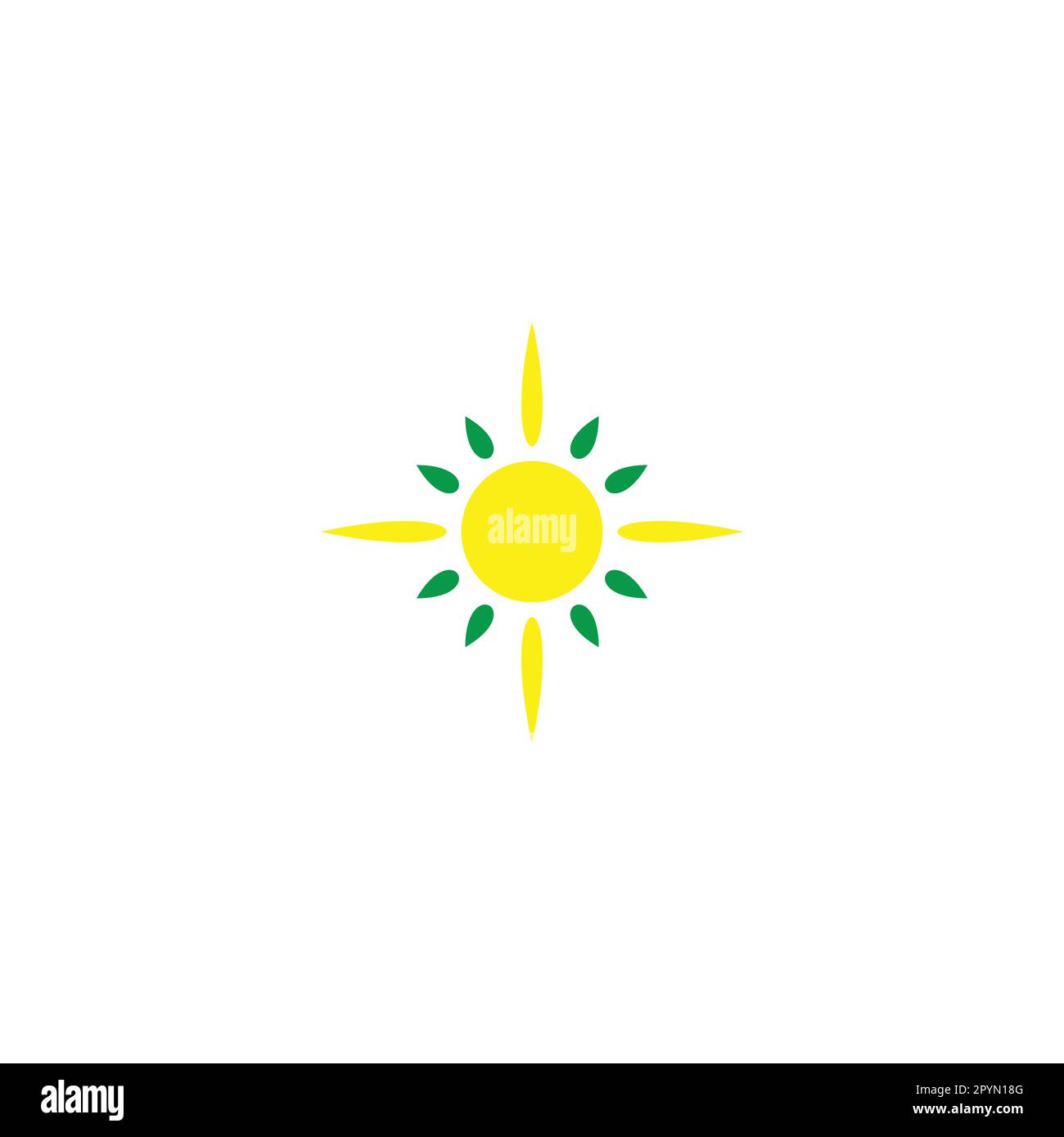 Fleur de soleil, feuille géométrique symbole simple logo vecteur Illustration de Vecteur