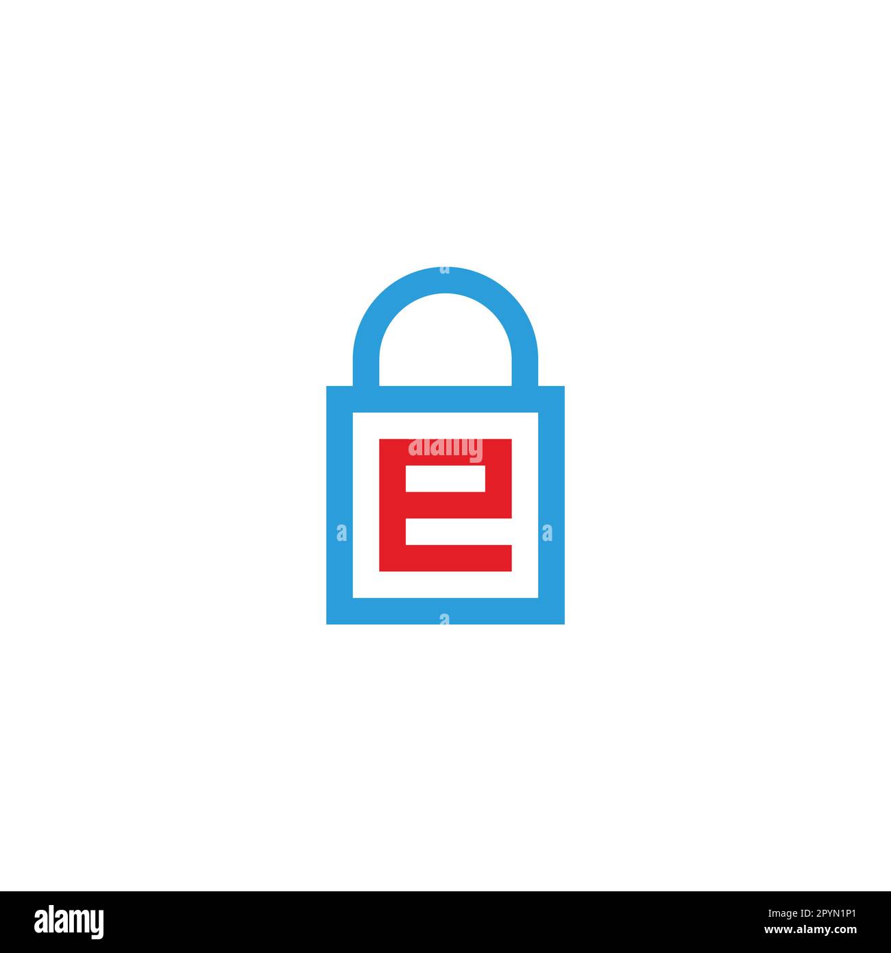 Lettre e bug, carré géométrique symbole simple logo vecteur Illustration de Vecteur