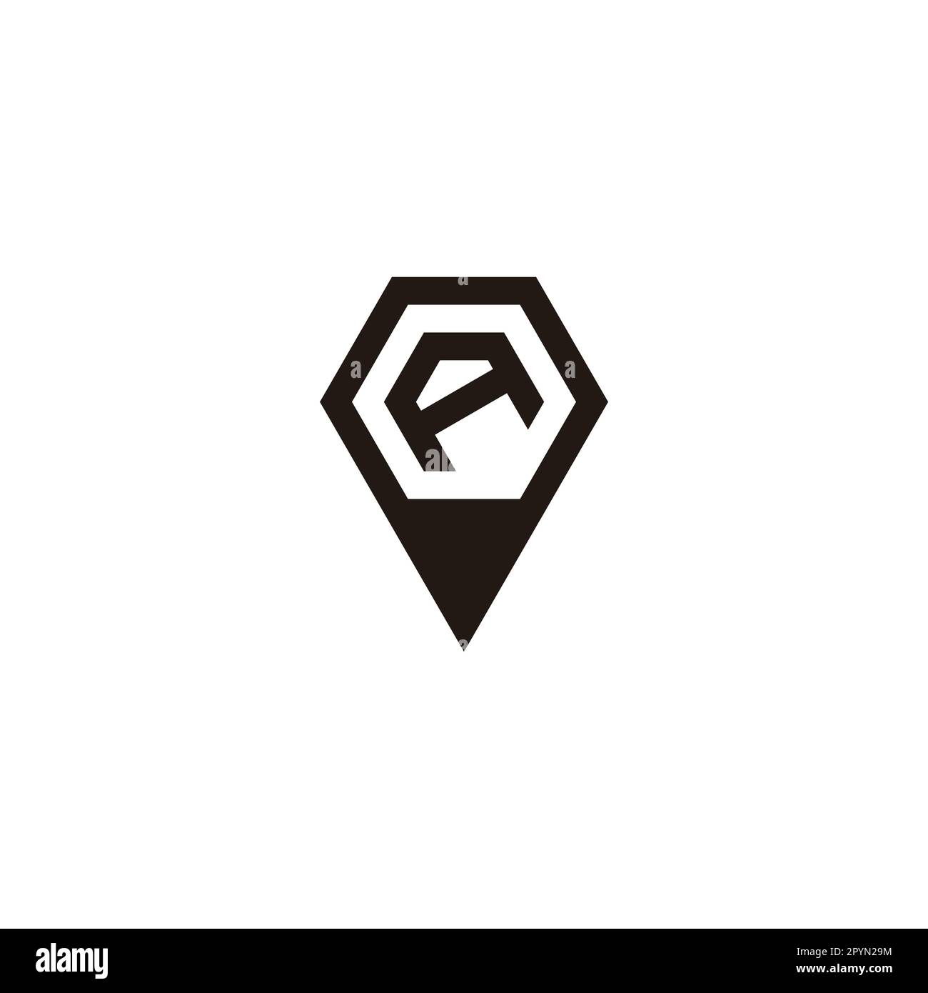 Lettre A en crayon, géométrique simple symbole logo vecteur Illustration de Vecteur