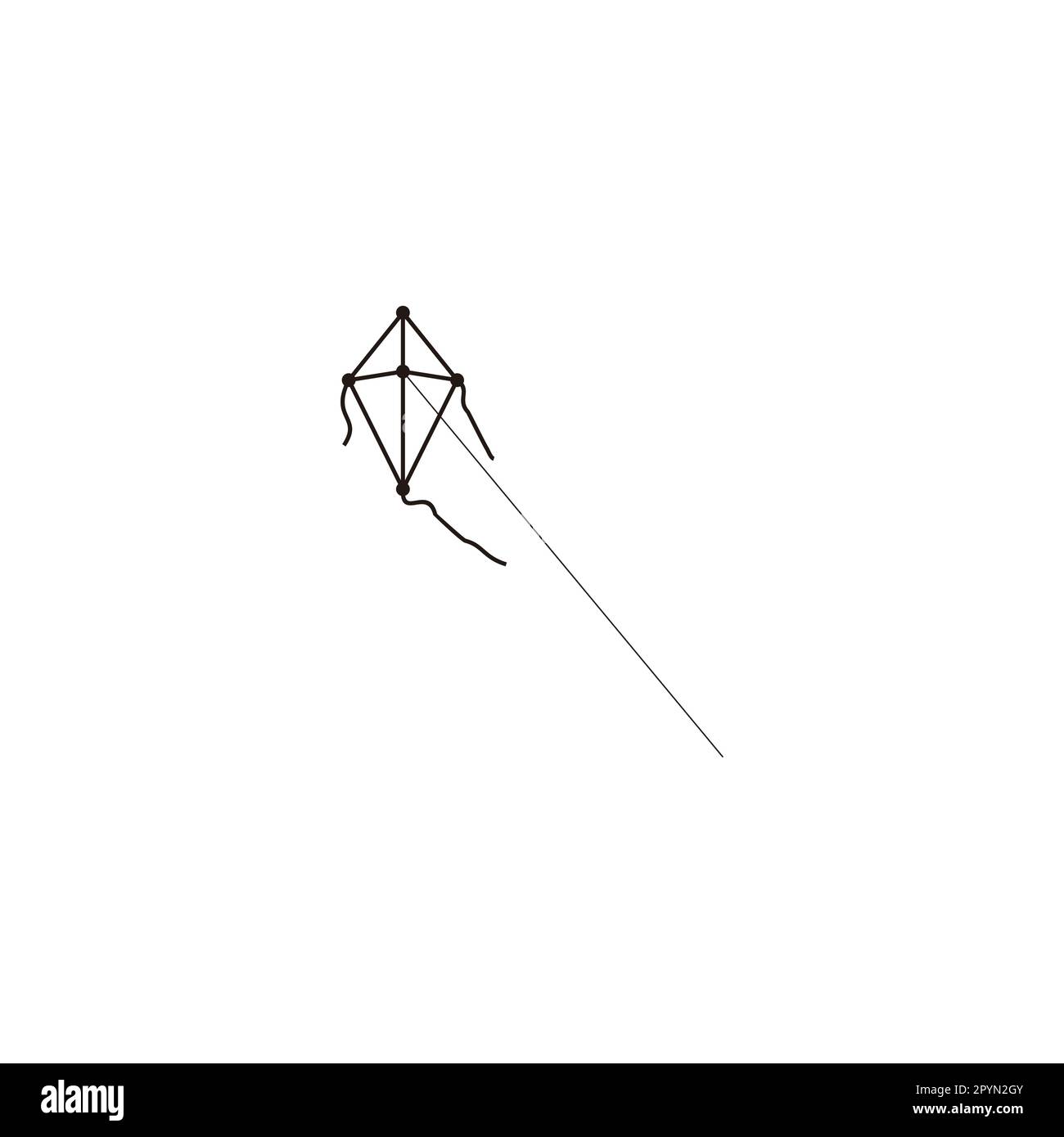 Cerf-volant, lignes symbole géométrique logo simple vecteur Illustration de Vecteur