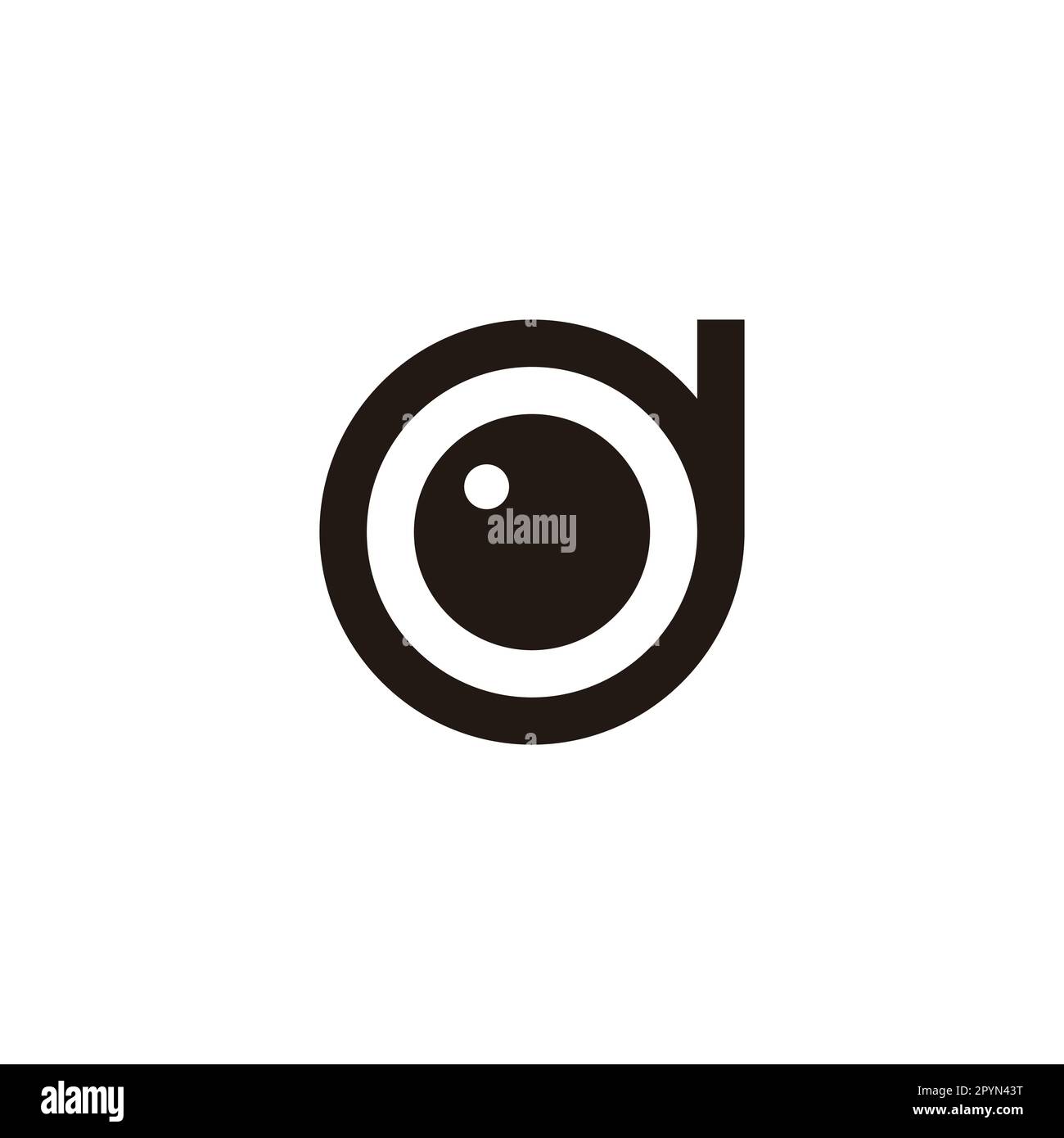Lettre d eye, cercle géométrique symbole simple logo vecteur Illustration de Vecteur