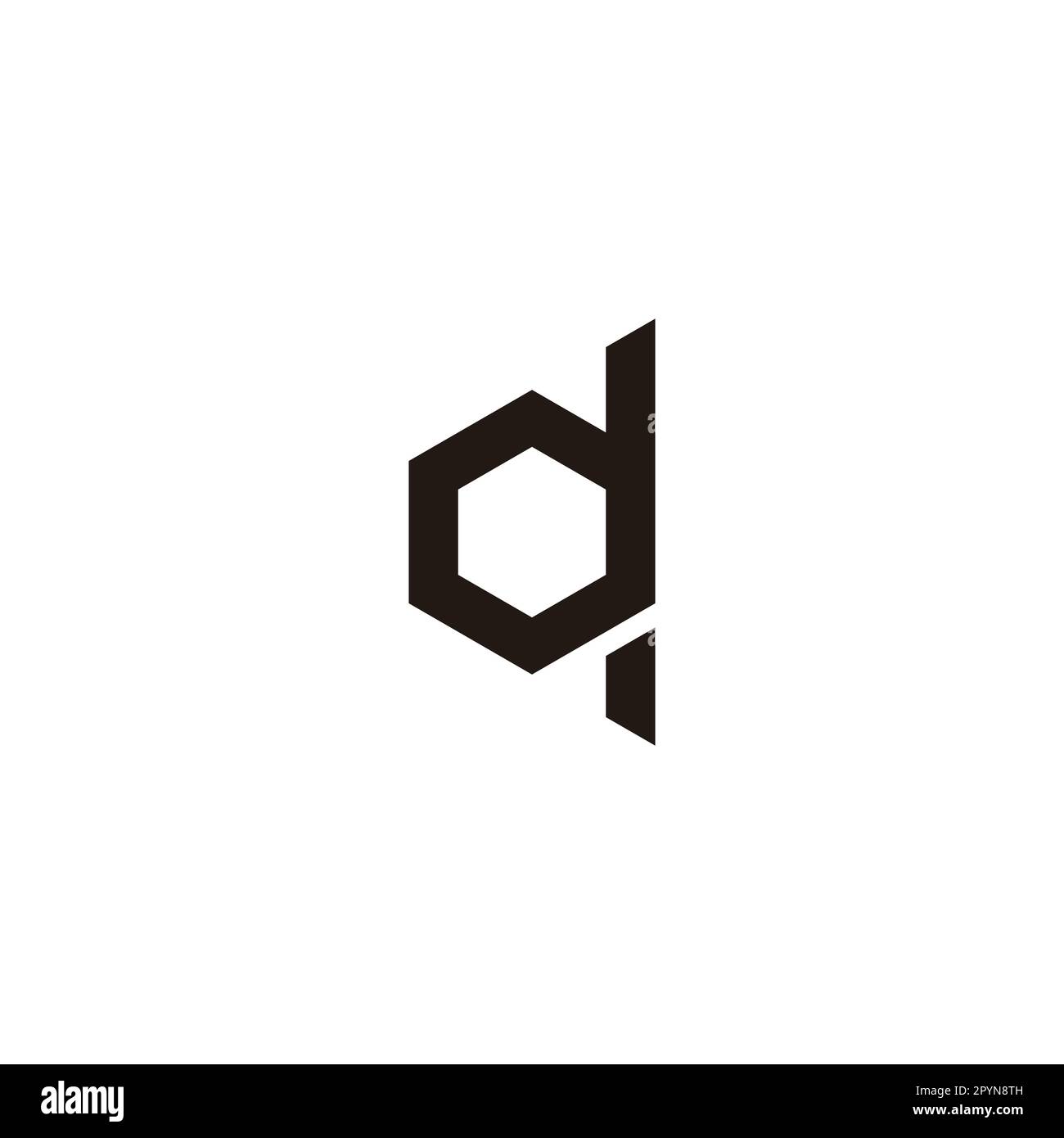 Lettre dq qd d q hexagone géométrique symbole simple logo vecteur Illustration de Vecteur
