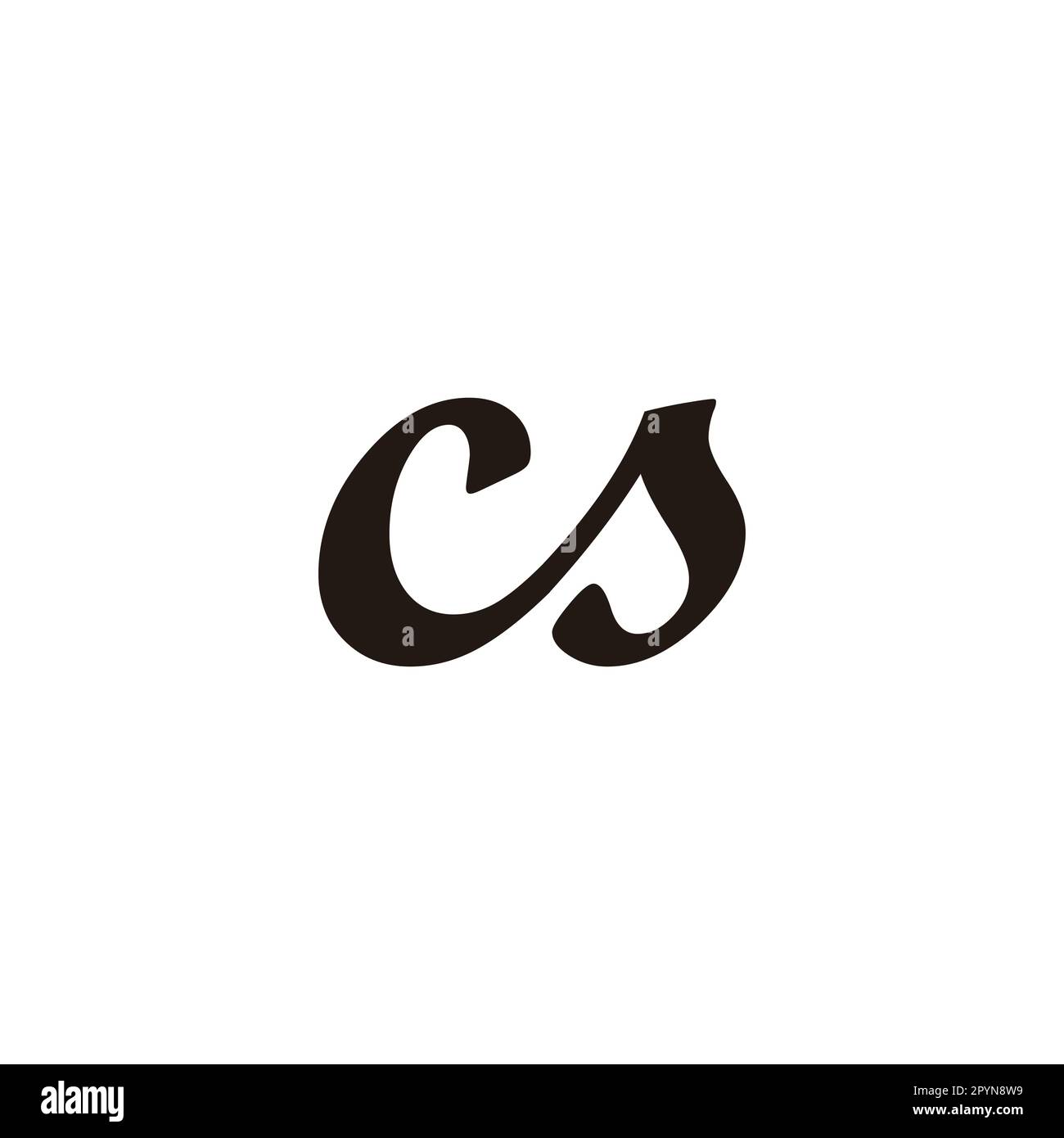 Lettre cs Connect symbole géométrique simple logo vecteur Illustration de Vecteur