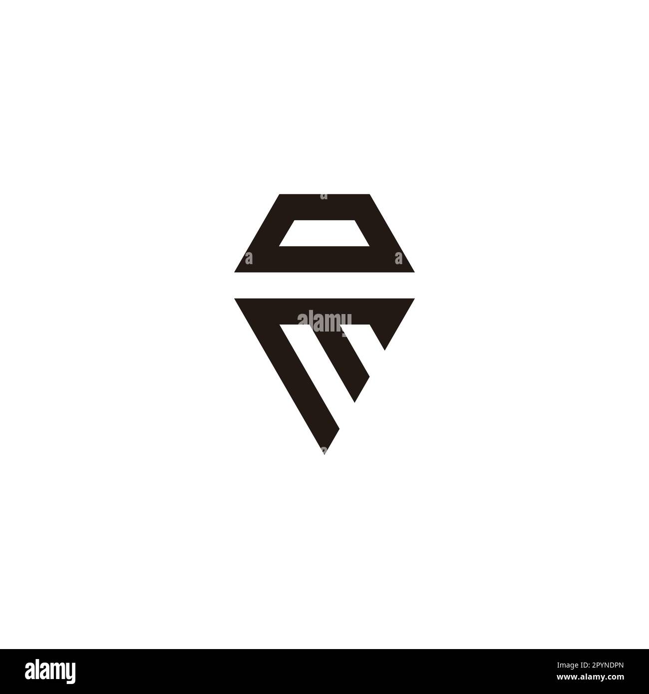Lettre M et o losange géométrique symbole simple logo vecteur Illustration de Vecteur