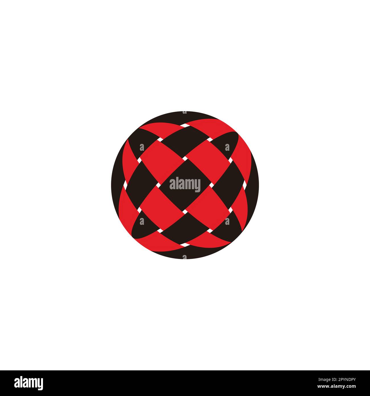 Boule, plier le symbole géométrique simple logo vecteur Illustration de Vecteur