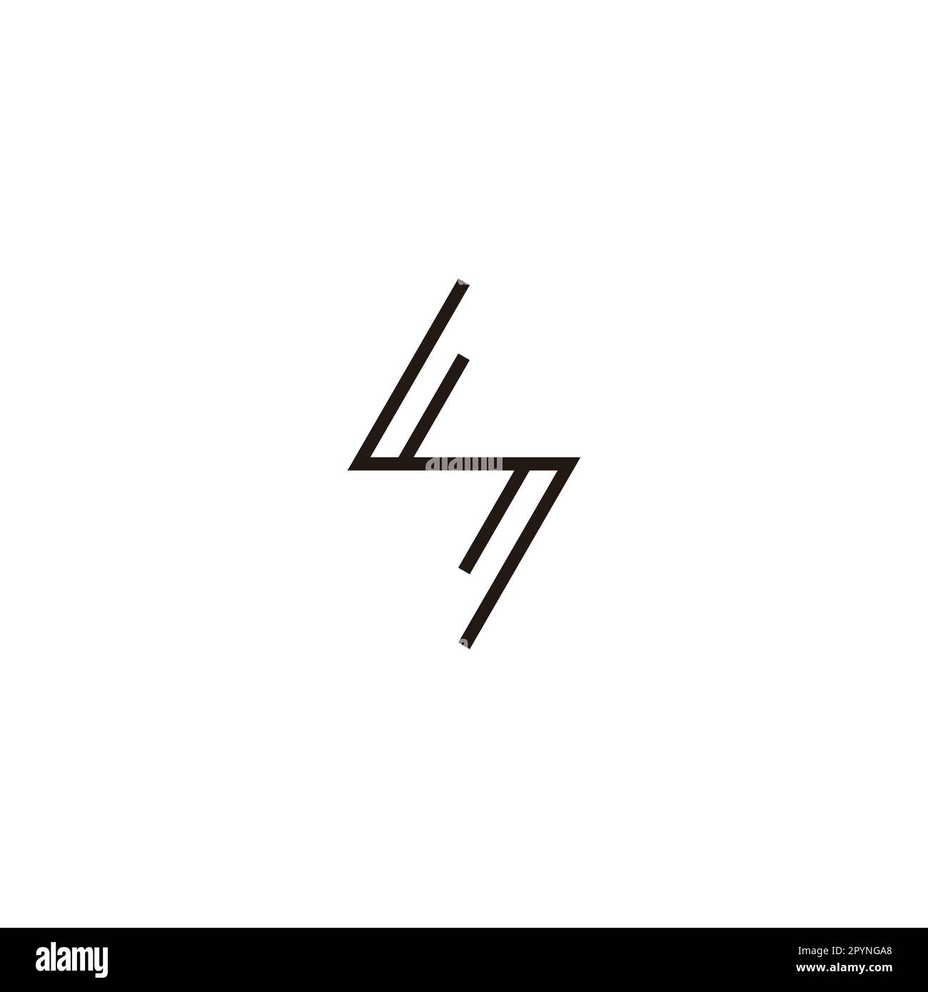Lettre S thunder, lignes symbole géométrique simple logo vecteur Illustration de Vecteur