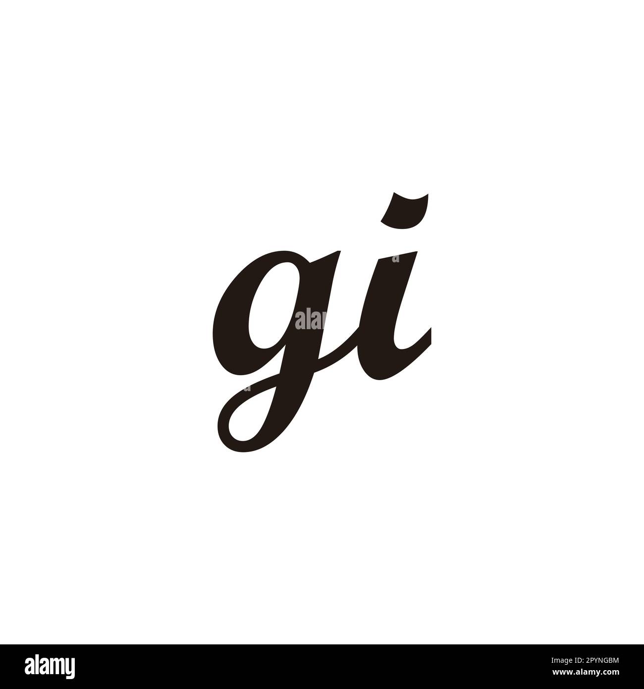 Lettre gi Connect symbole géométrique simple logo vecteur Illustration de Vecteur