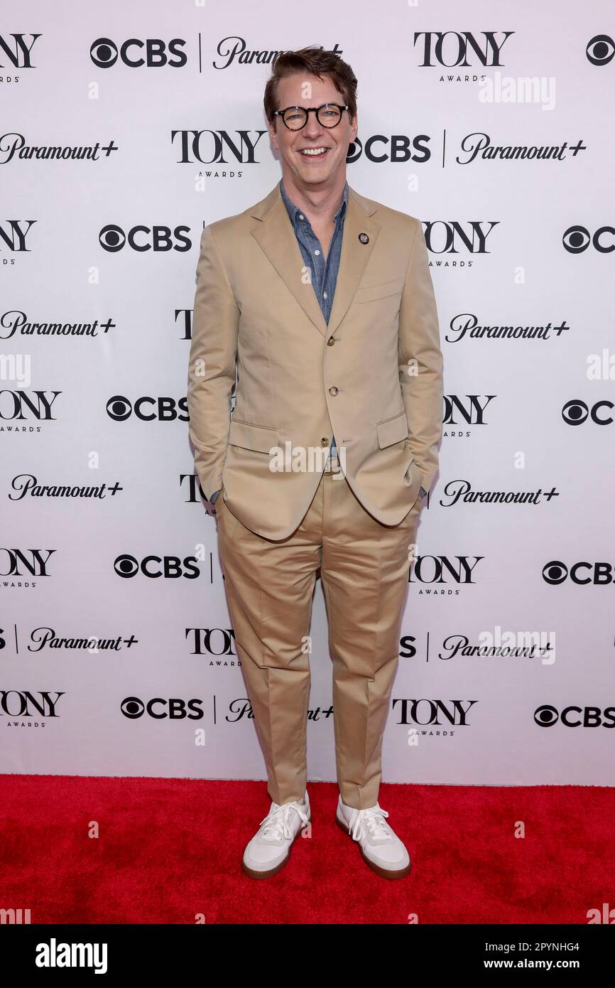 Actor Sean Hayes poses during the 76th annual Tony Awards Meet the