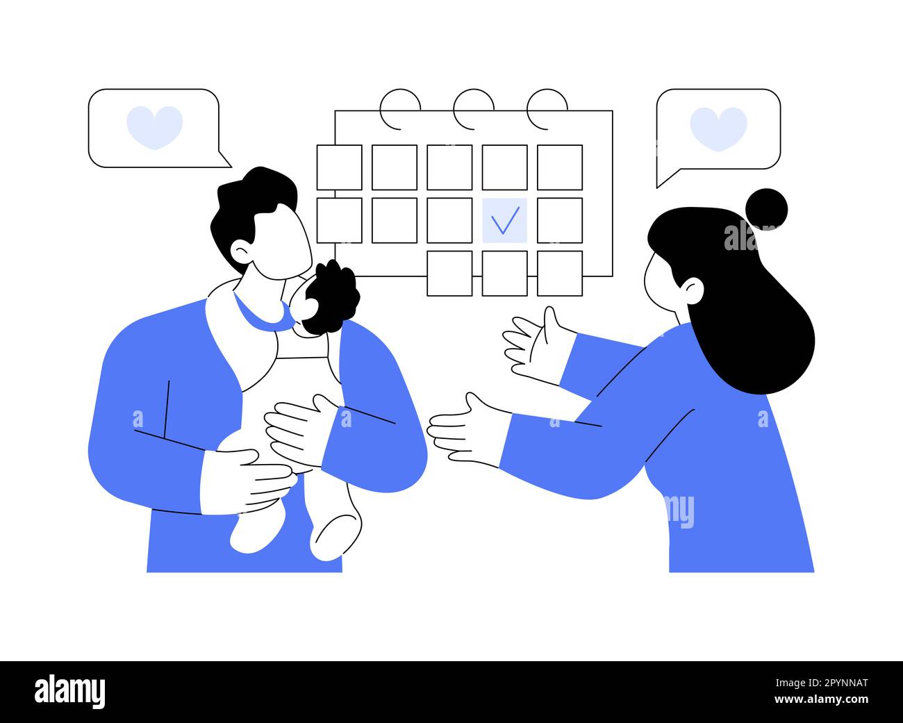 Illustration du vecteur de concept abstrait du congé parental. Illustration de Vecteur