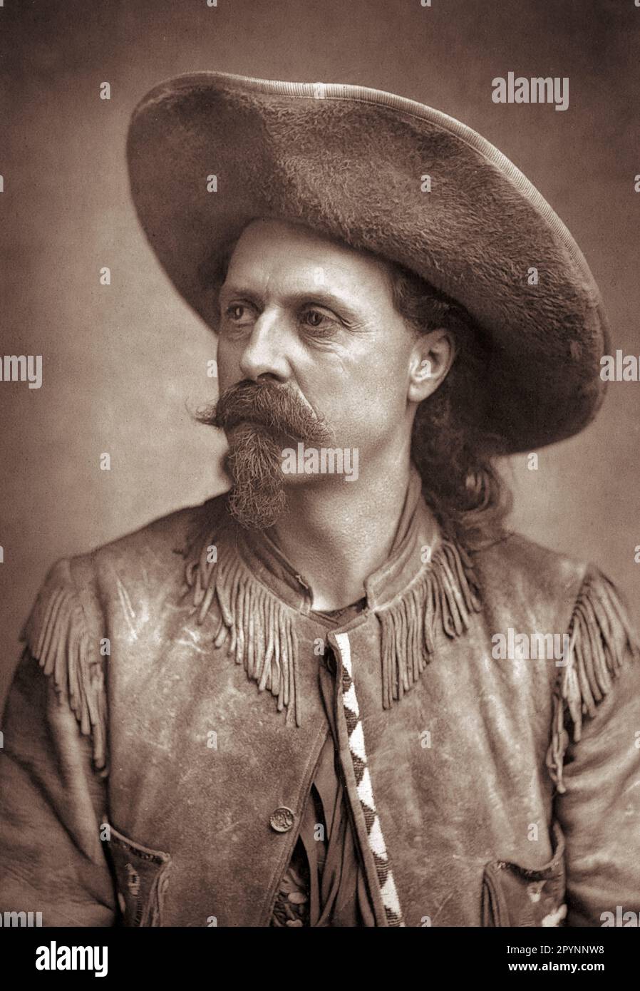 Buffalo Bill Cody. Portrait du chasseur de bisons, du scout et du showman, William Frederick 'Buffalo Bill' Cody (1846-1917) 1887 Banque D'Images