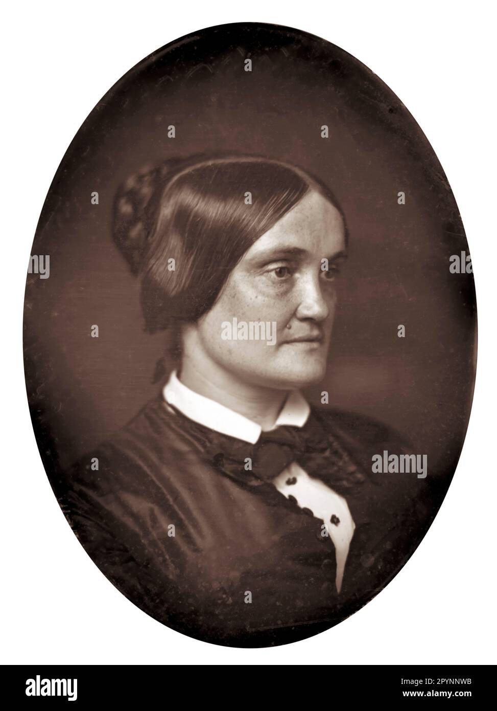 Charlotte Cushman. Portrait de l'actrice américaine Charlotte Saunders Cushman (1816-1876), c. 1850 Banque D'Images