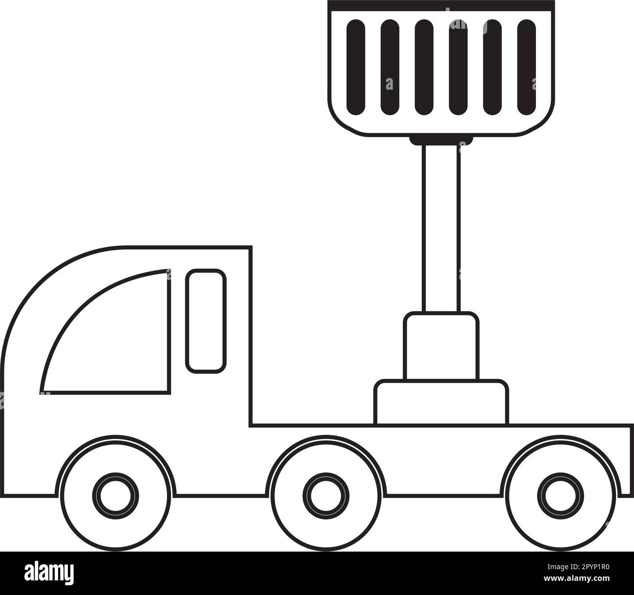 Illustration vectorielle de l'icône de la machine de levage Illustration de Vecteur