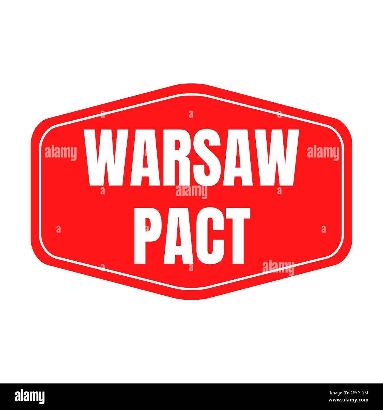 Symbole du Pacte de Varsovie Banque D'Images