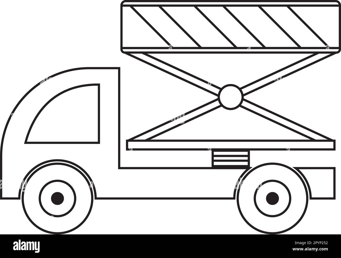 Illustration vectorielle de l'icône de la machine de levage Illustration de Vecteur