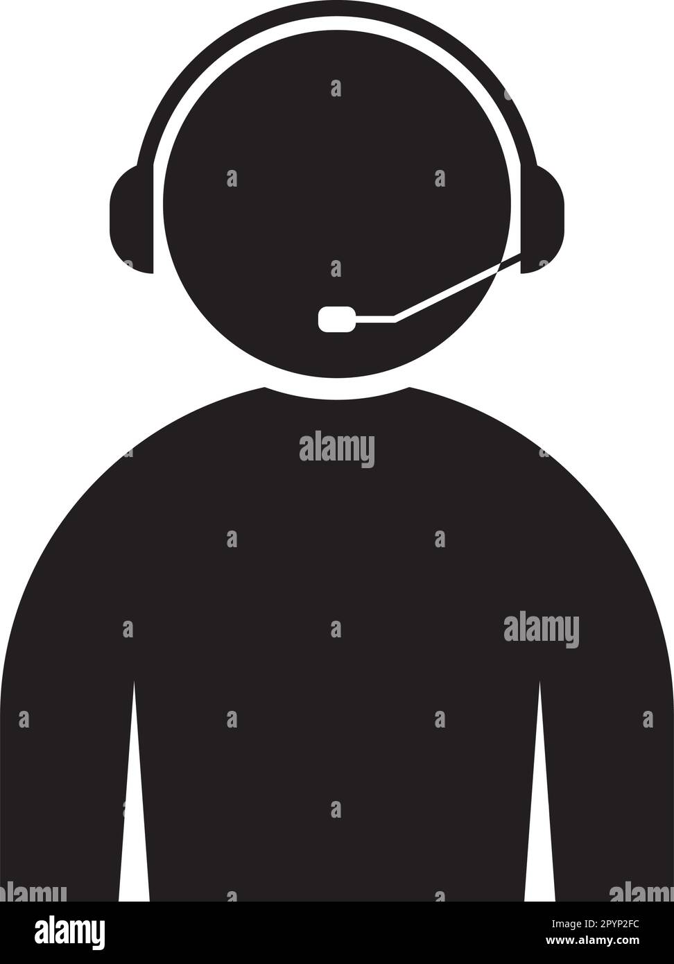 Service d'assistance téléphonique avec conception de modèle d'illustration d'icône de vecteur de casque Illustration de Vecteur