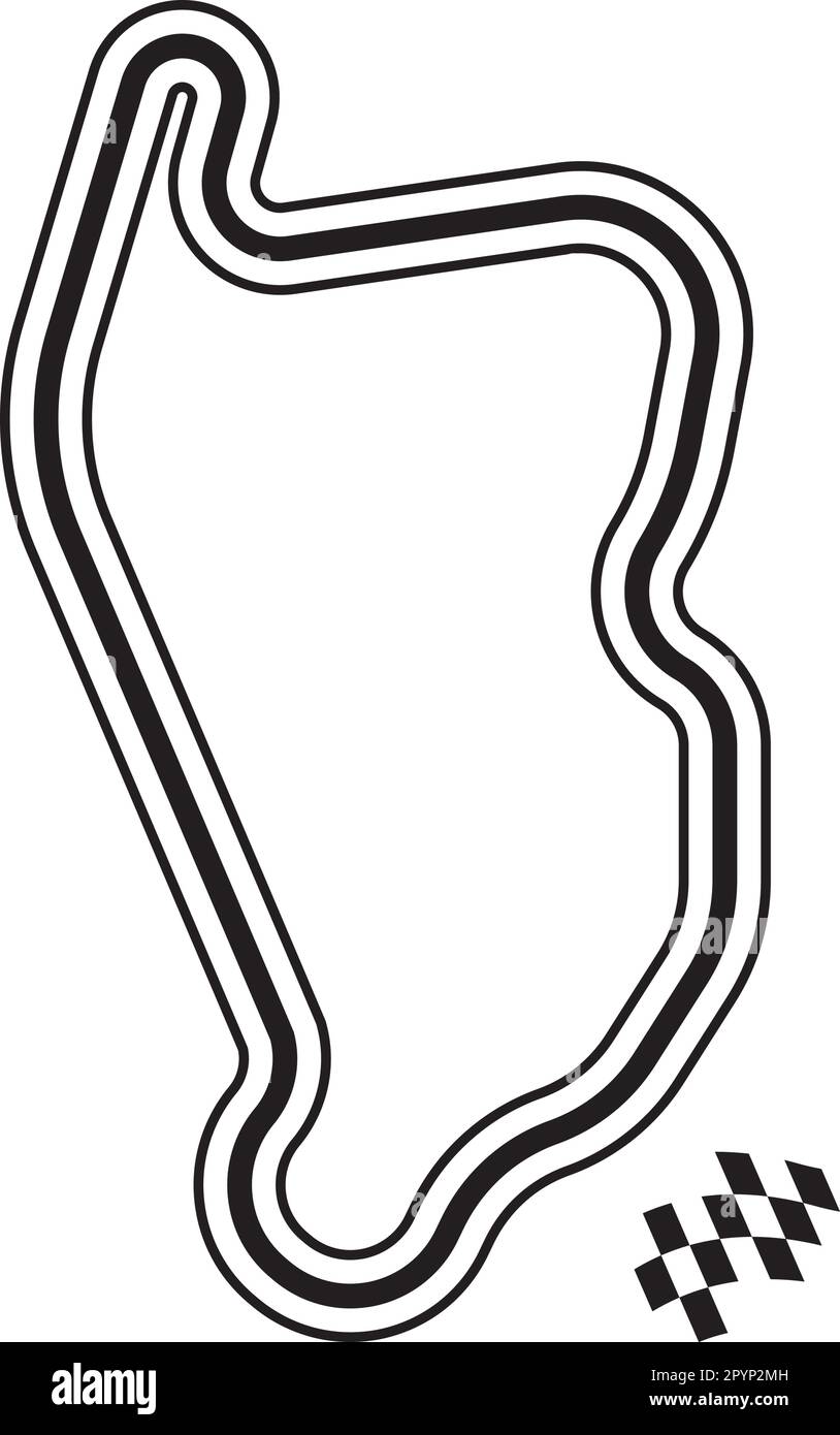Motif de symbole d'illustration vectoriel d'icône de circuit de course Illustration de Vecteur