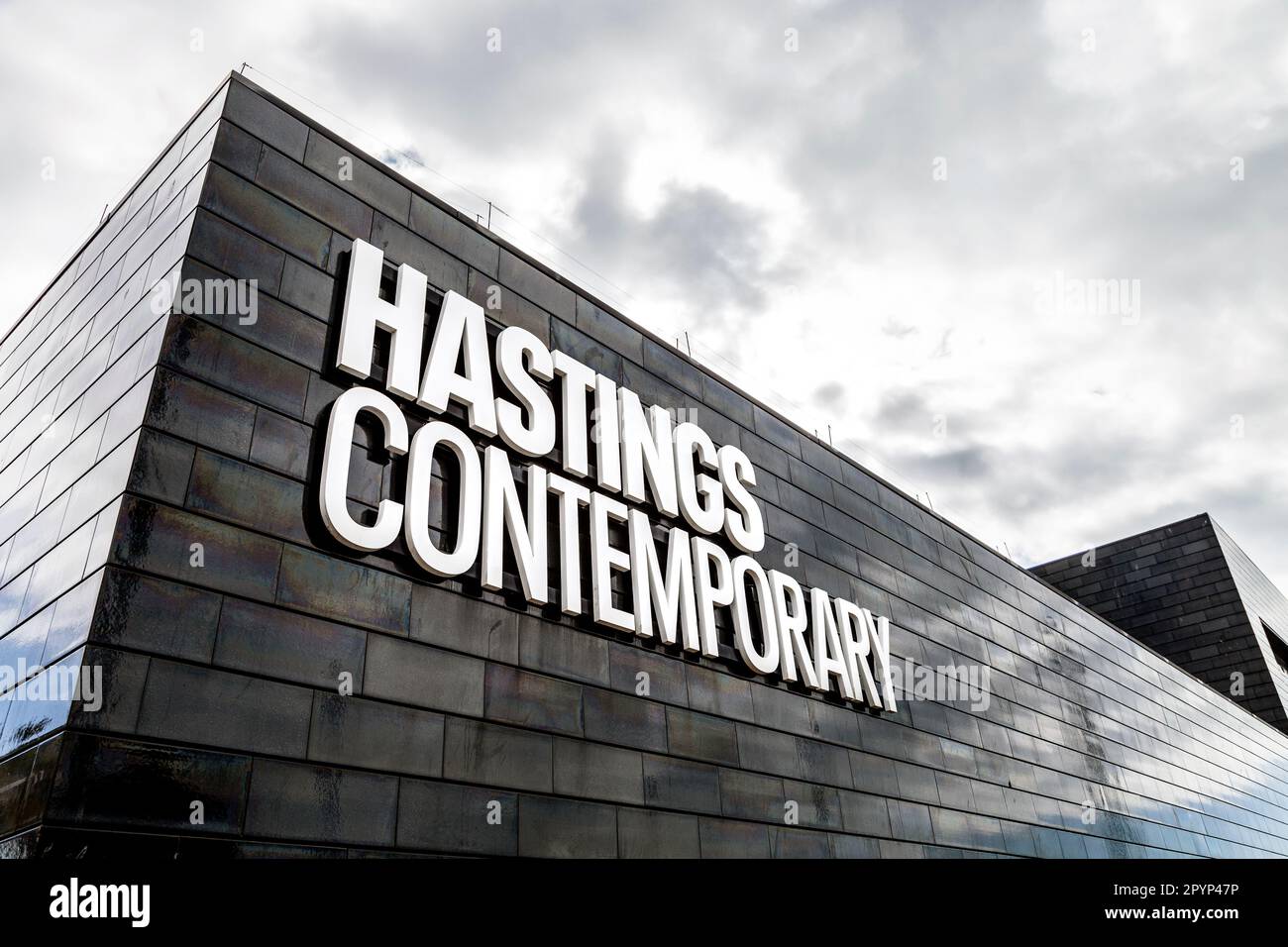 Extérieur de Hastings Contemporary, Hastings, East Sussex, Angleterre, Royaume-Uni Banque D'Images