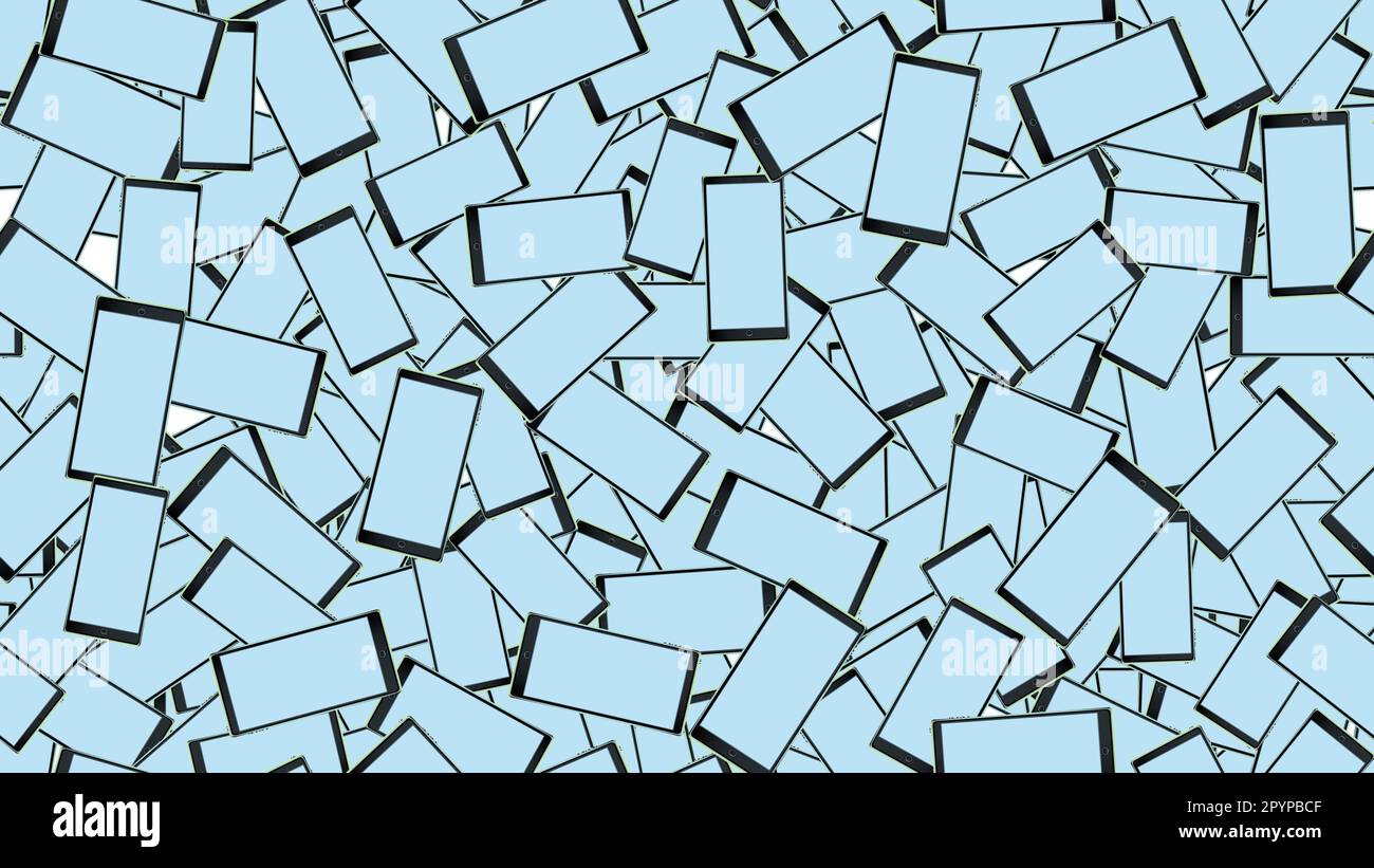 Texture, sans couture de la tendance moderne beau brillant cher intelligent réaliste isométrique surround smartphones, téléphones mobiles, écran tactile depic Illustration de Vecteur