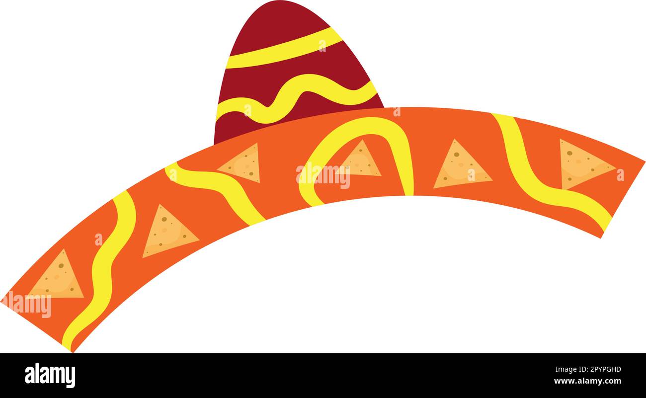 Chapeau traditionnel mexcien isolé Sombrero Icon Vector Illustration de Vecteur
