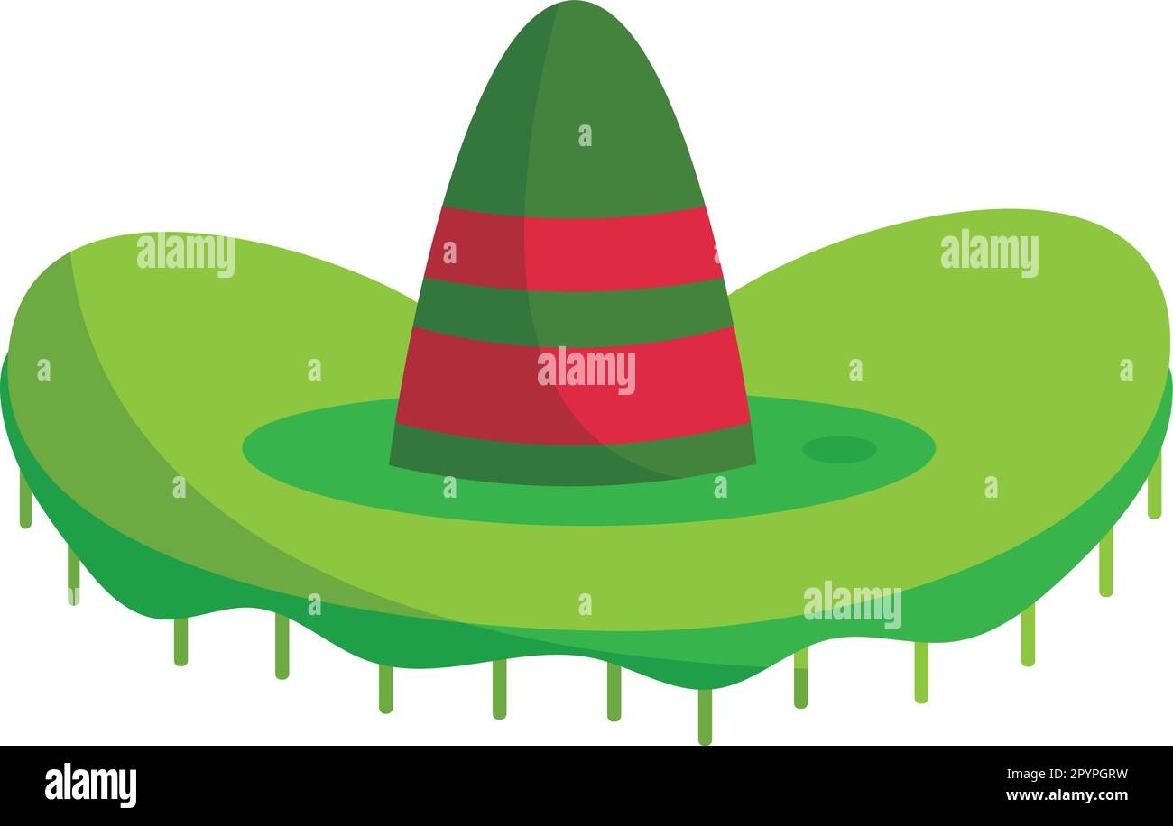 Chapeau traditionnel mexcien isolé Sombrero Icon Vector Illustration de Vecteur