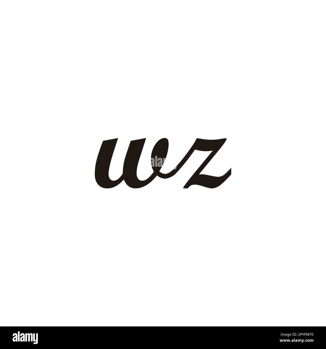 Lettre wz Connect symbole géométrique simple logo vecteur Illustration de Vecteur