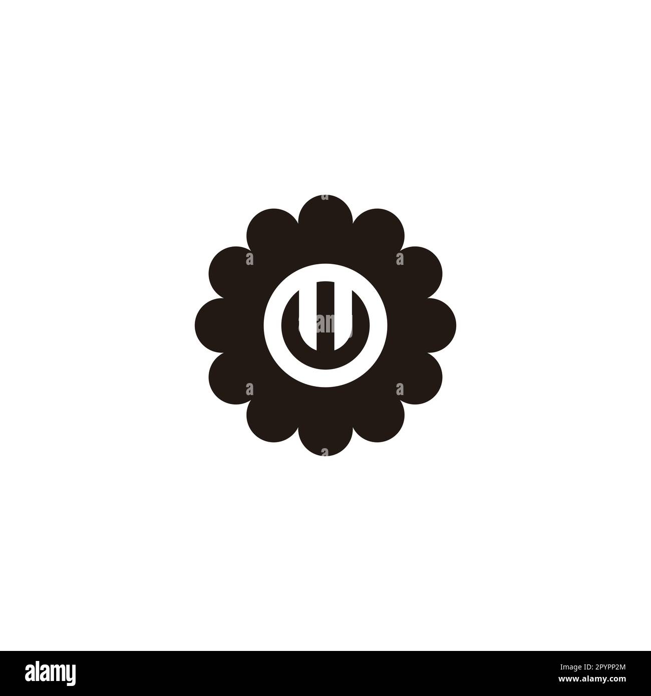 Lettre W en fleur géométrique symbole simple logo vecteur Illustration de Vecteur