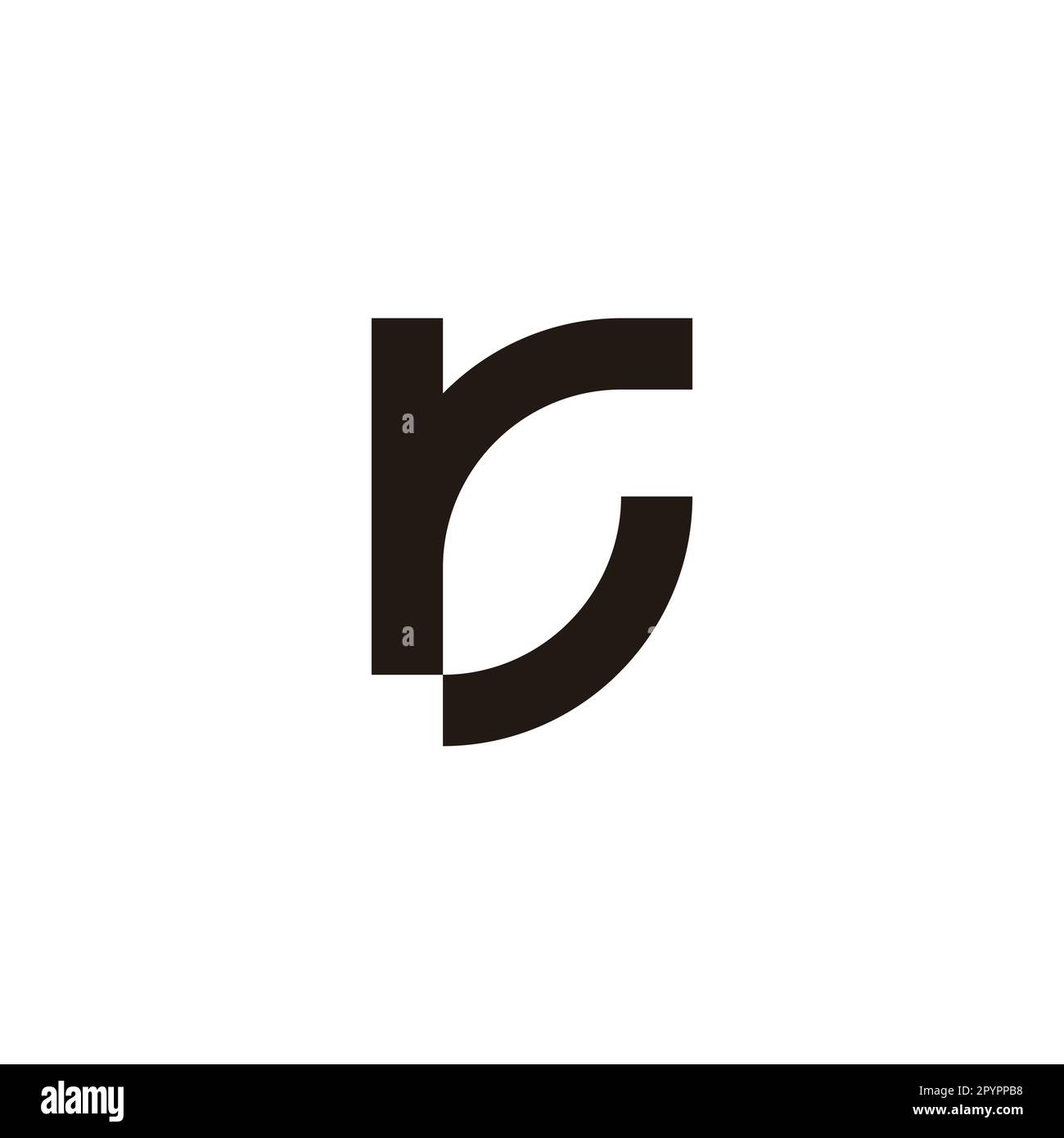 Lettre r et G feuille géométrique symbole simple logo vecteur Illustration de Vecteur