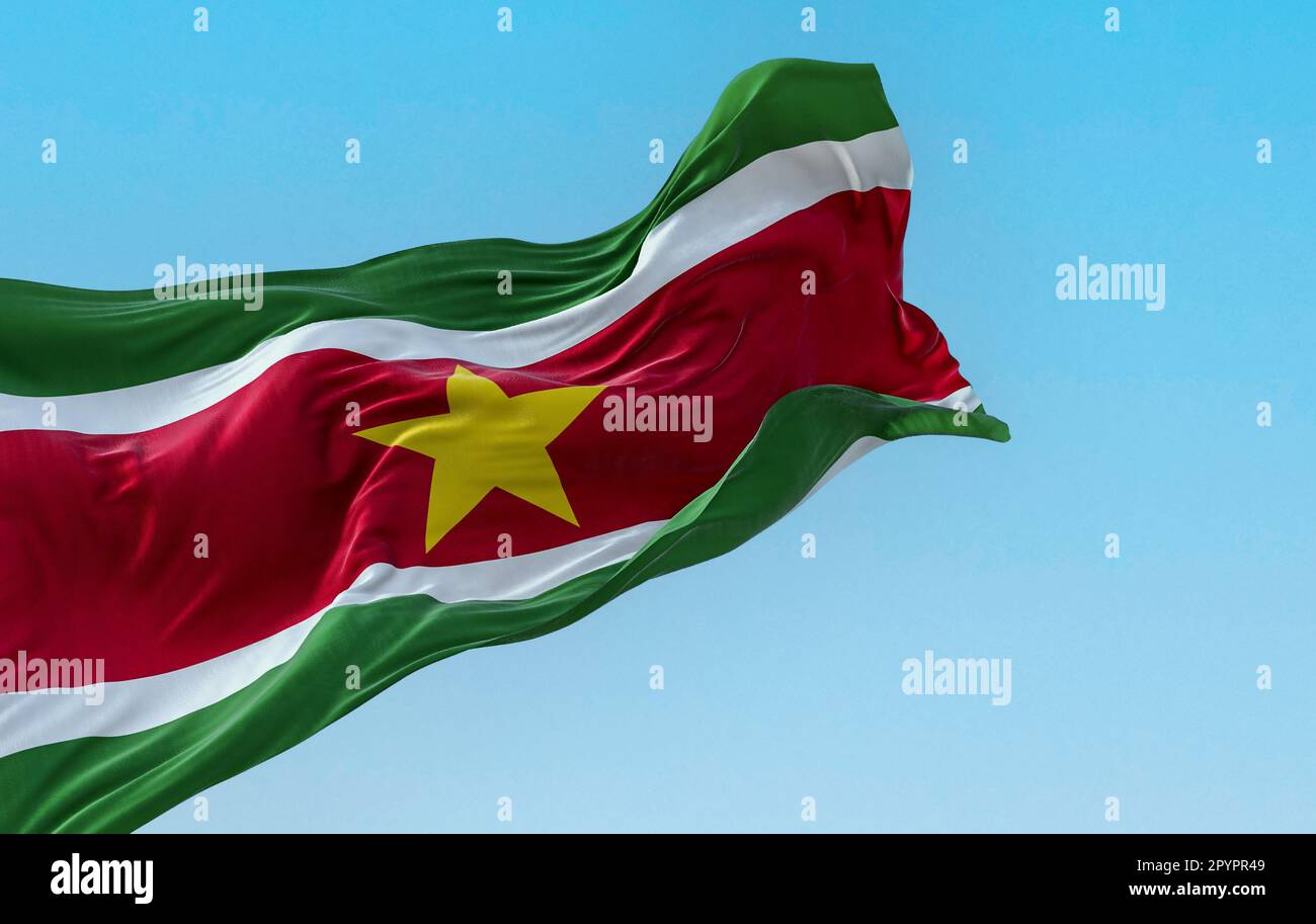 Drapeau Rouge Avec Une étoile Verte Le drapeau rouge avec une etoile verte Banque de photographies et d