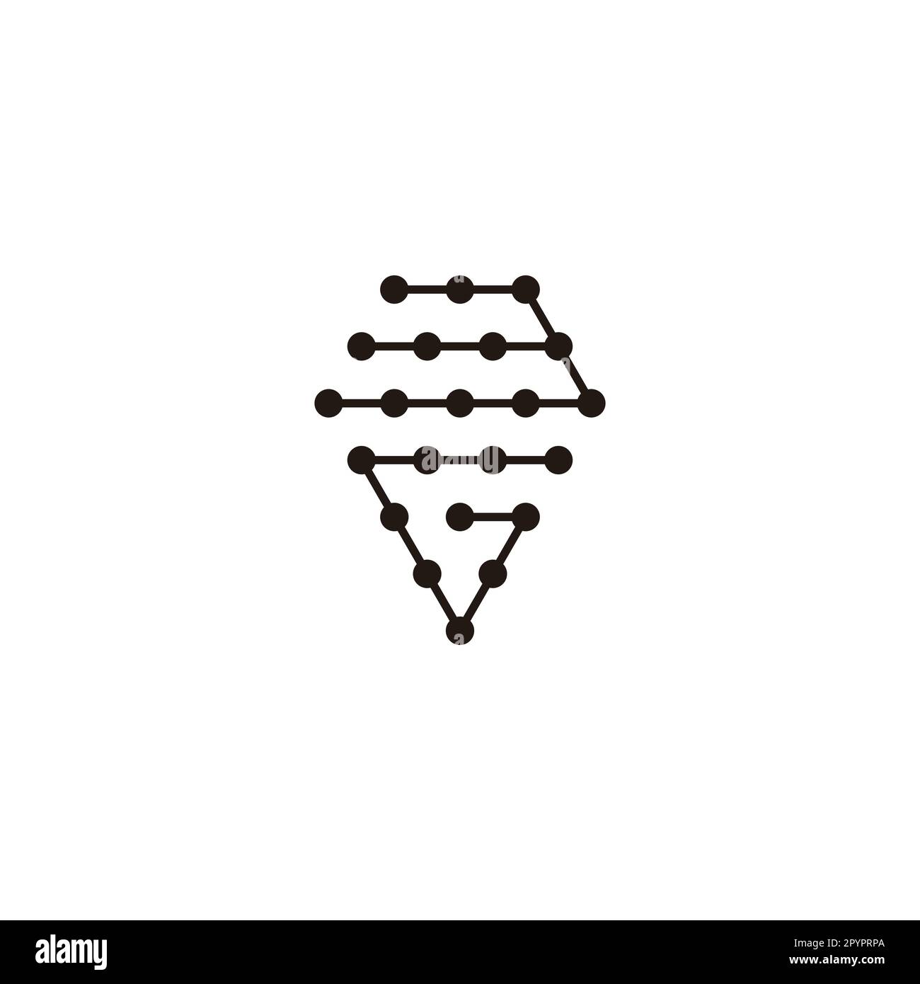 Numéro 3 lettre G diamant, molécules symbole géométrique simple logo vecteur Illustration de Vecteur