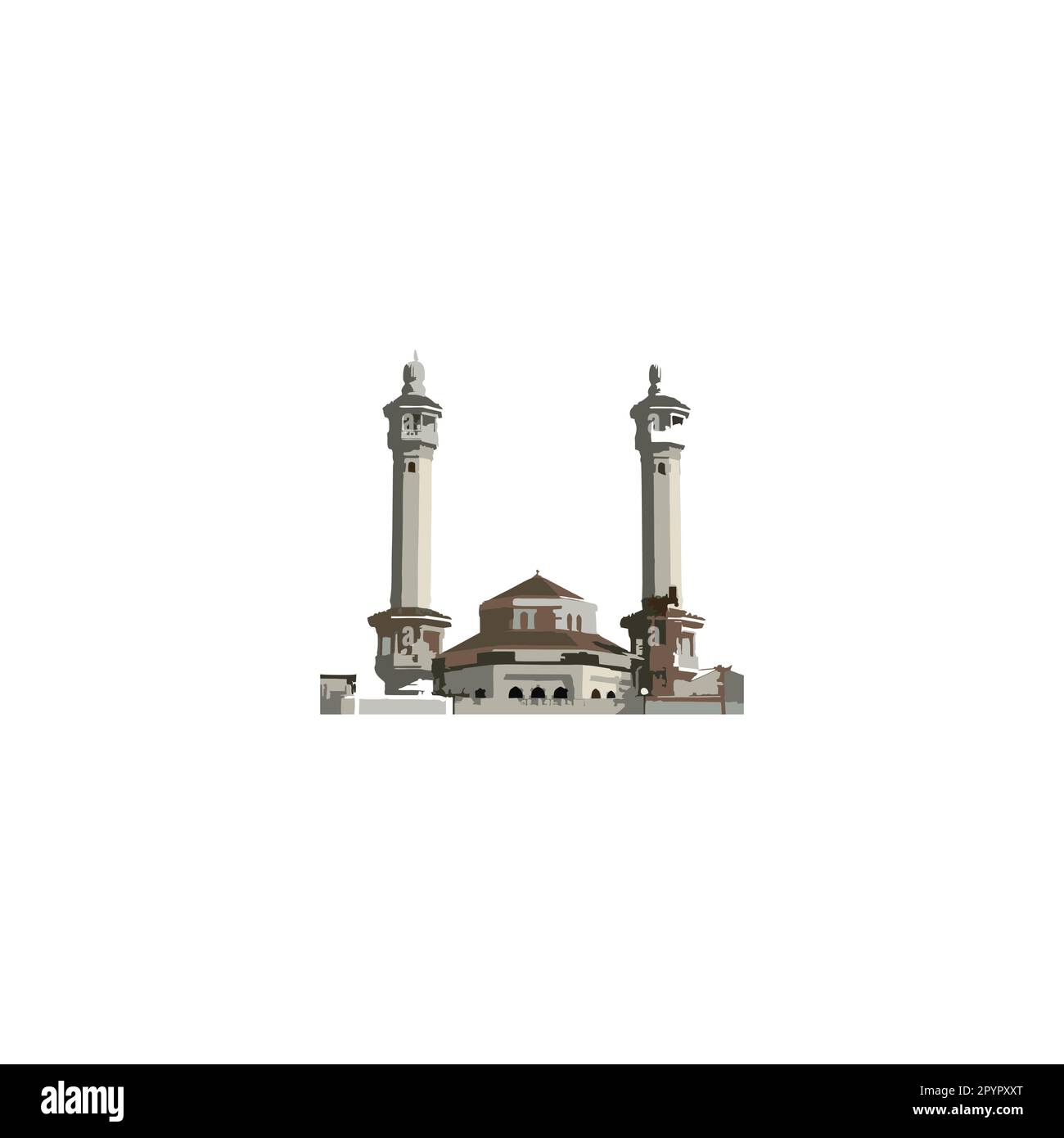 Mosquée, illustration géométrique symbole simple logo vecteur Illustration de Vecteur