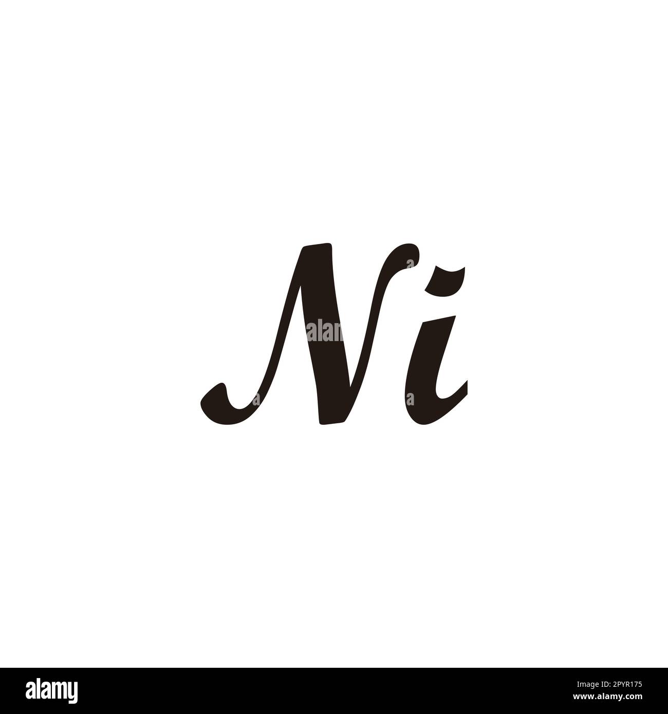 Lettre N i symbole géométrique logo simple vecteur Illustration de Vecteur