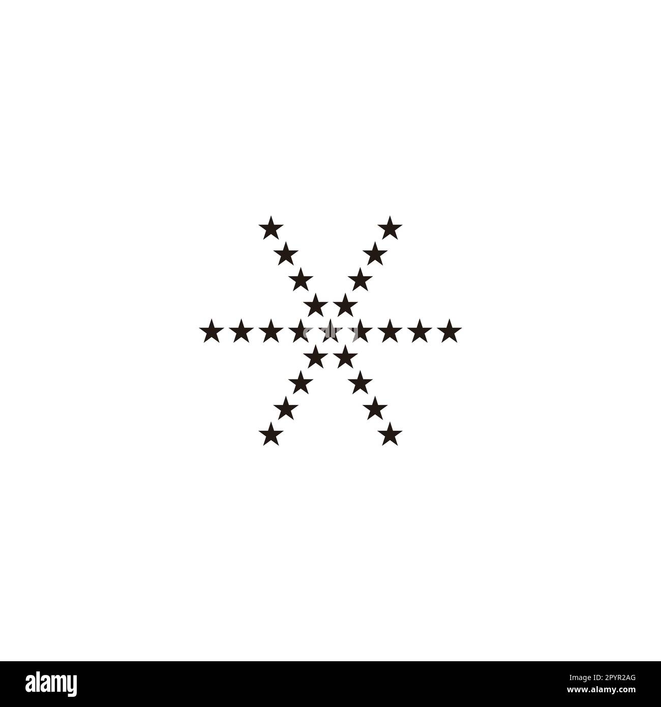 Étoiles, flocon de neige géométrique symbole simple logo vecteur Illustration de Vecteur