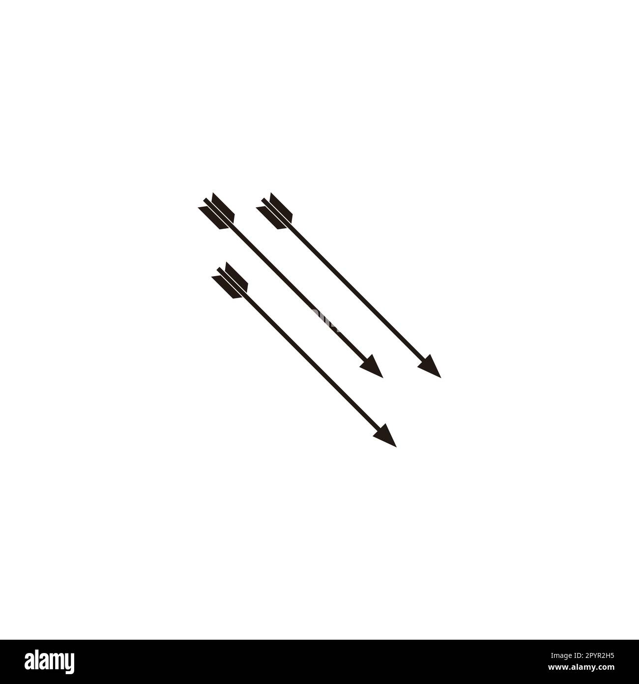 Flèches, déposer le symbole géométrique simple logo vecteur Illustration de Vecteur