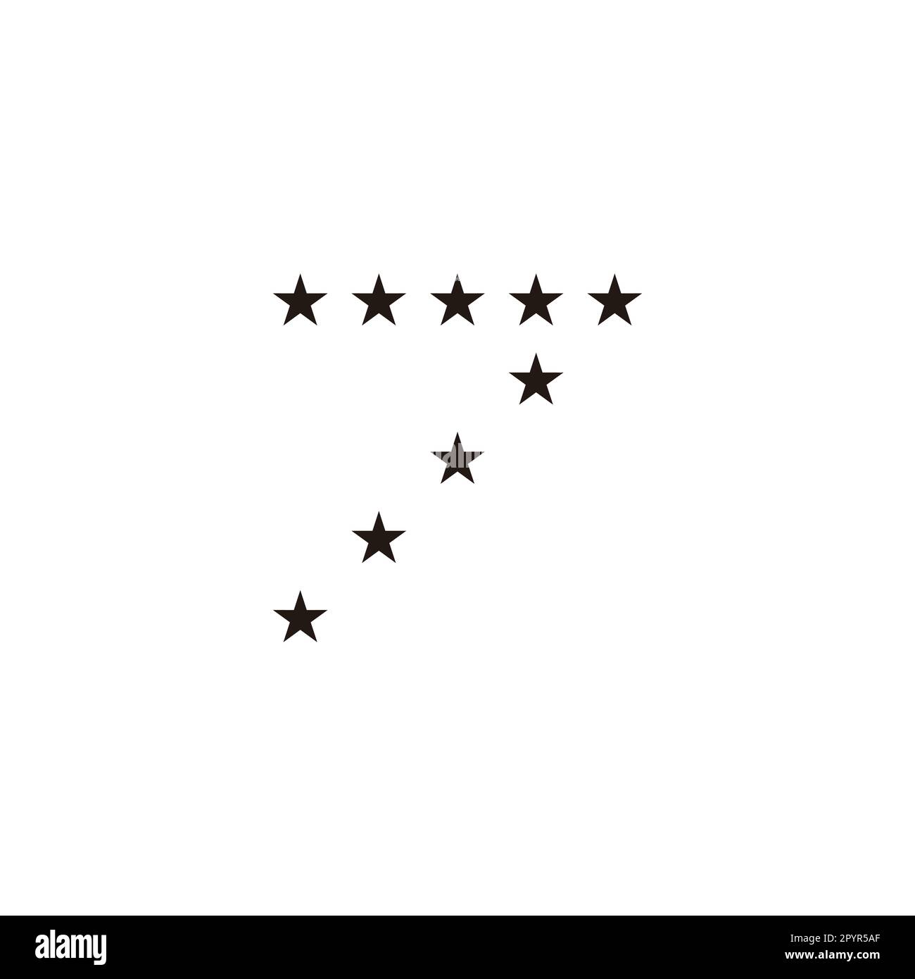 Nombre 7 étoiles symbole géométrique logo simple vecteur Illustration de Vecteur
