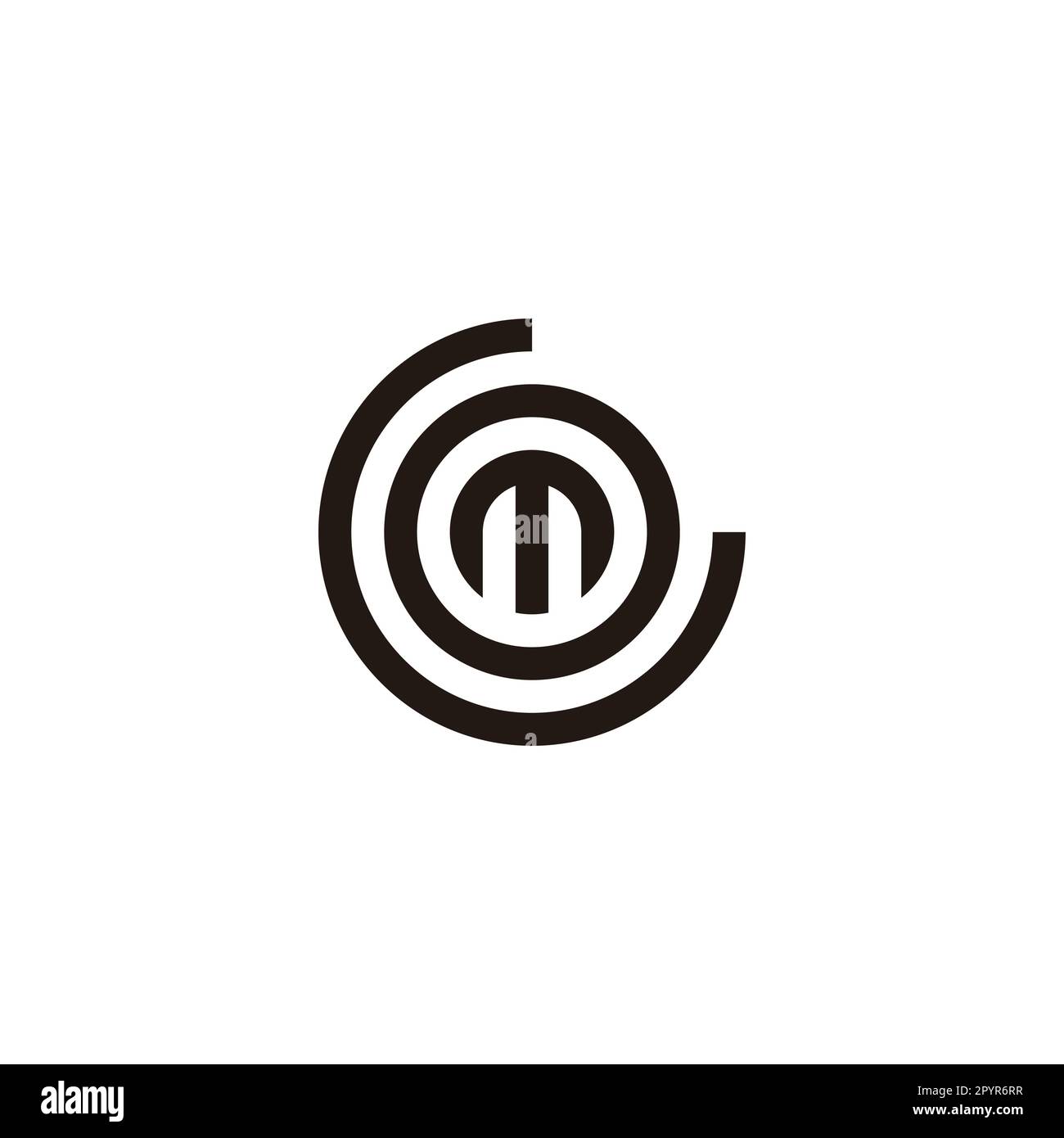 Lettre G, o et m cercle géométrique symbole simple logo vecteur Illustration de Vecteur