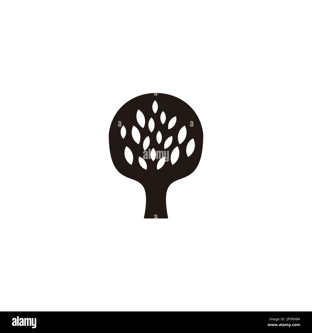 Arbre, laisse le symbole géométrique simple logo vecteur Illustration de Vecteur