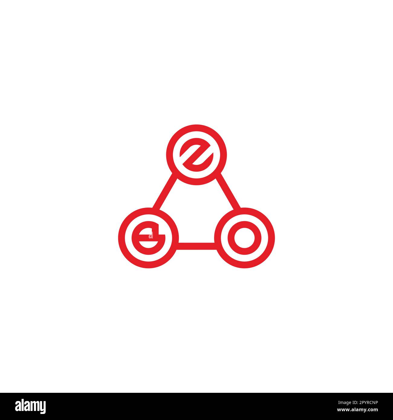 Lettre z, B et O trois cercles géométrique symbole simple logo vecteur Illustration de Vecteur