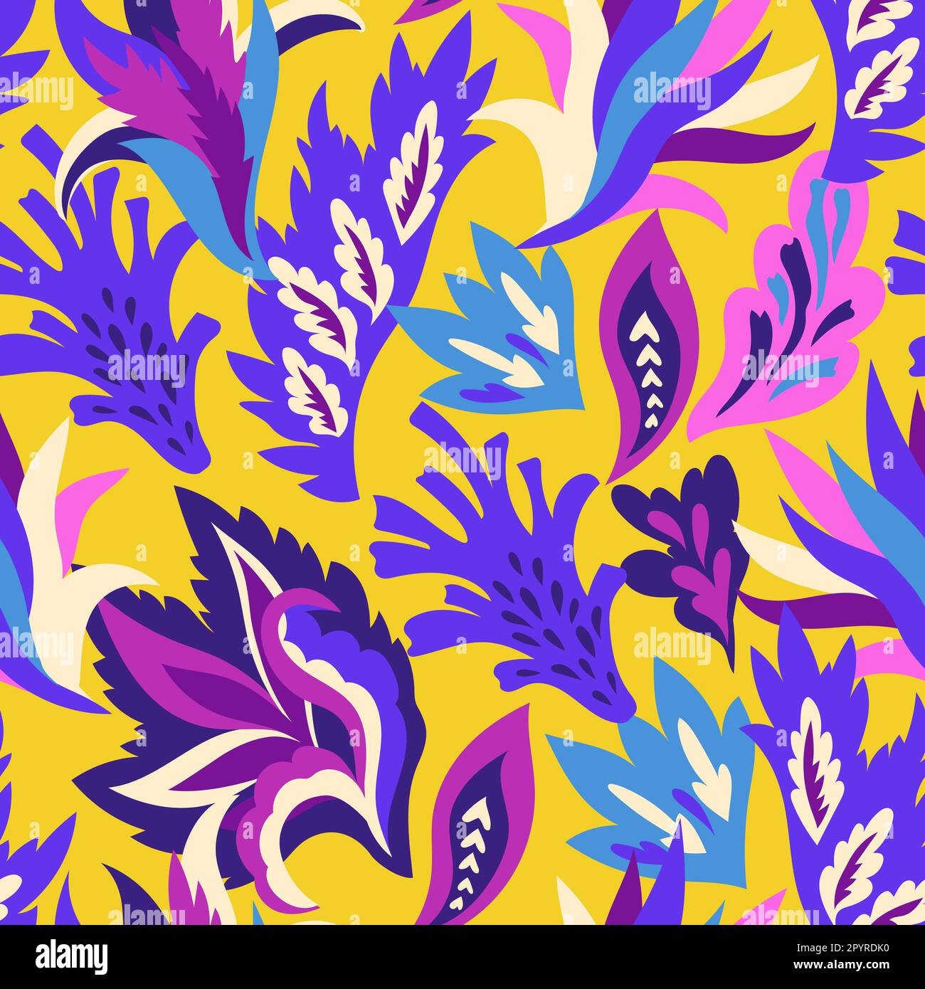 Motif vectoriel coloré avec formes organiques abstraites. Décor moderne et vif pour le textile et le design Illustration de Vecteur