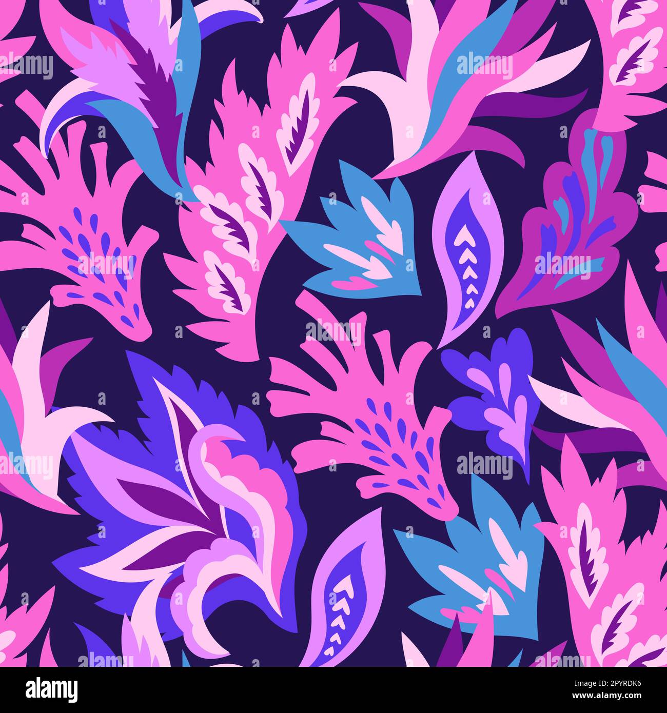 Motif vectoriel coloré avec formes organiques abstraites. Décor moderne et vif pour le textile et le design Illustration de Vecteur