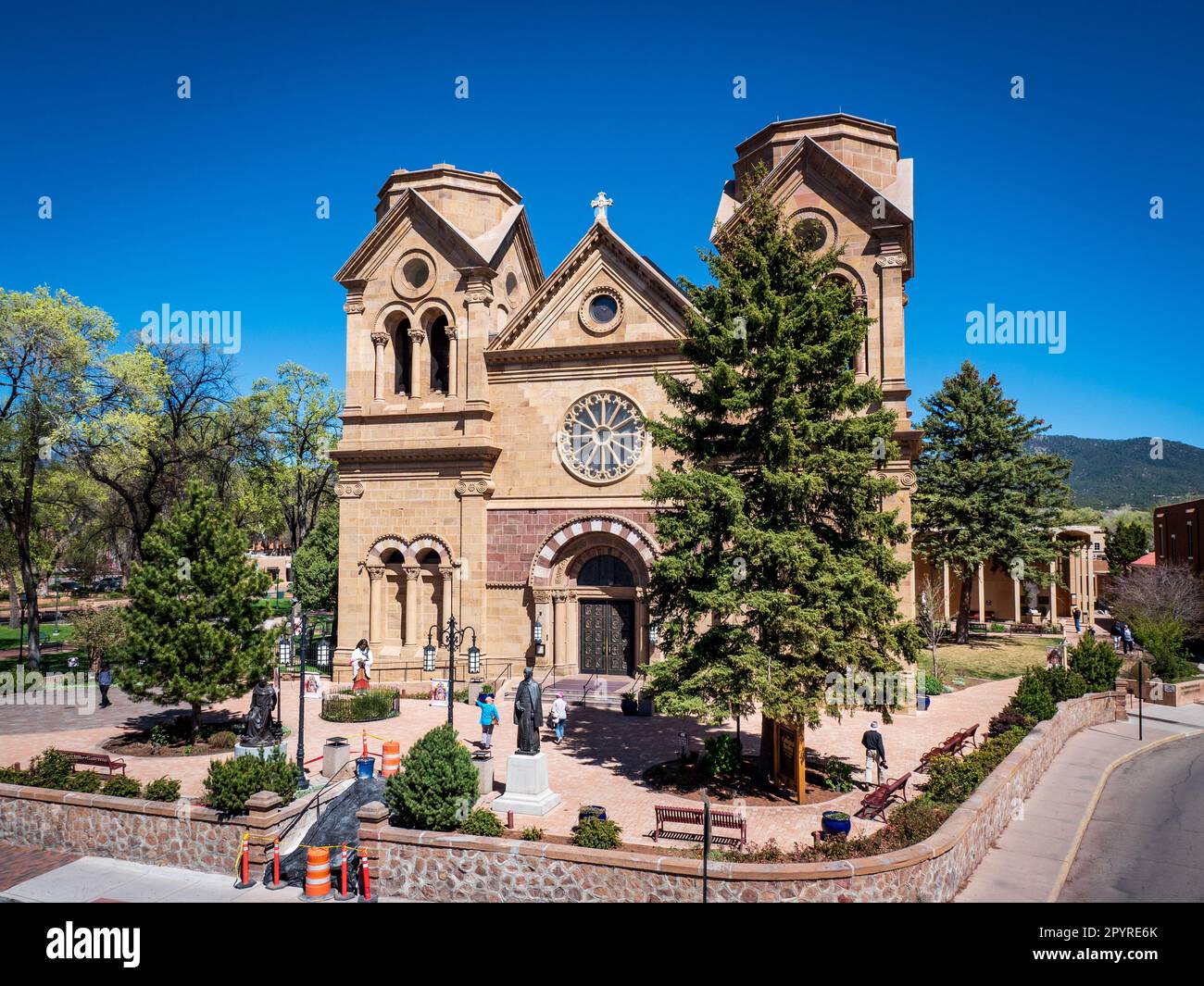 Basilique Cathédrale de Saint François d'assise à Santa Fe, Nouveau Mexique Banque D'Images